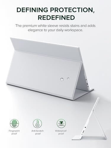 UPERFECT Portable Monitor Touchscreen 21.5 Zoll 120Hz Tragbarer Monitor Touchscreen 1300:1 1080P Bildschirm Integrierter Halterung HDMI USB C für PC Laptop Spielkonsole, Metallgehäuse VESA-Kompatibel