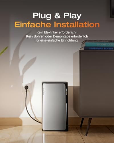 ECOFLOW STREAM Ultra 1,92kWh 0%VAT,Balkonkraftwerk mit Speicher,4 MPPT 2800W Solareingang,2300W Dual AC-Anschlüsse,All-in-One Stromspeicher mit Wechselrichter,11,52kWh Kapazität,6000 Zyklen,Plug&Play