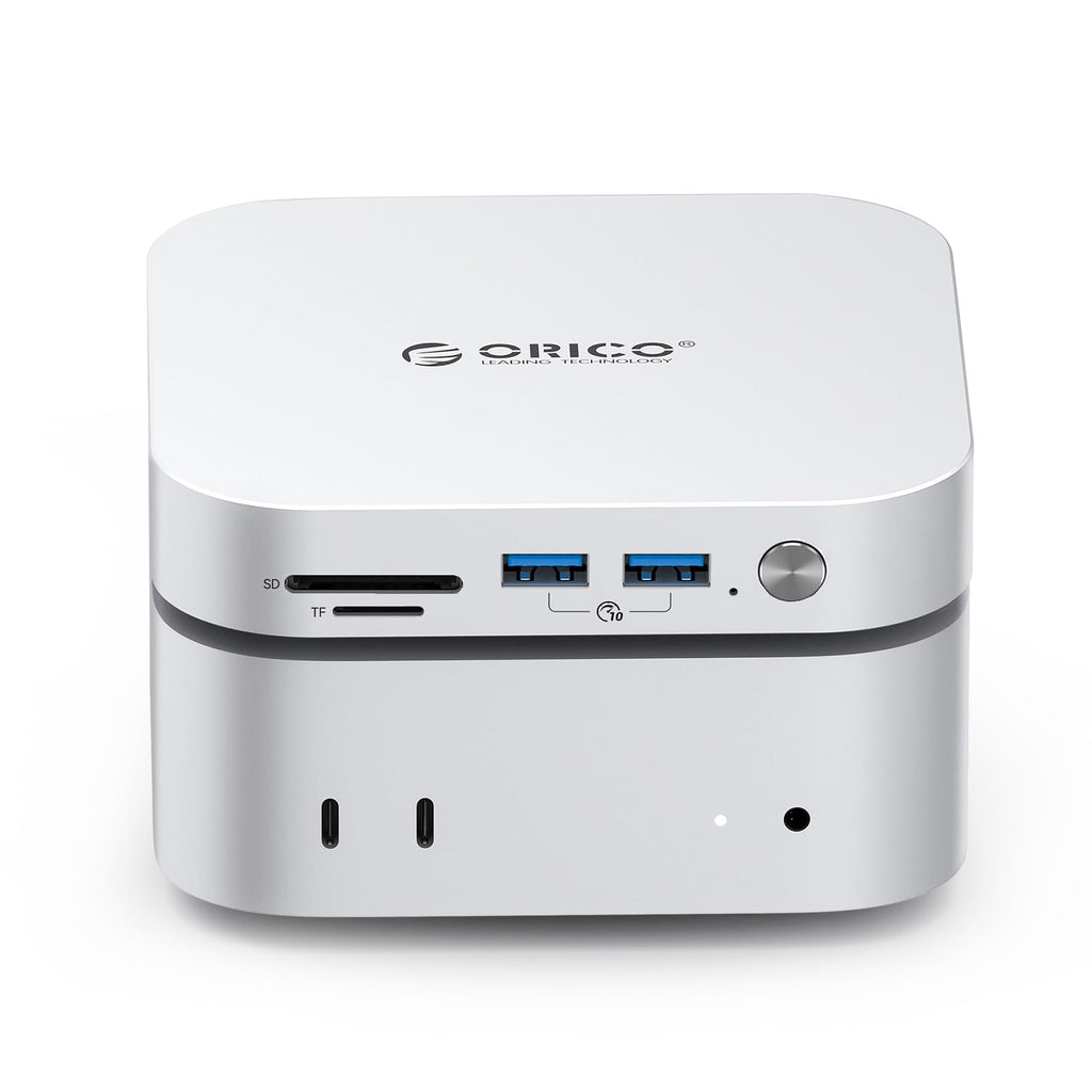 ORICO Minimata 1TB Speicher & Docking Station, Externe SSD-Erweiterung für Mac mini M4, bis zu 1000MB/s, USB3.2/SD/TF/Audio-Anschlüsse, nahtloses Design - M4Max
