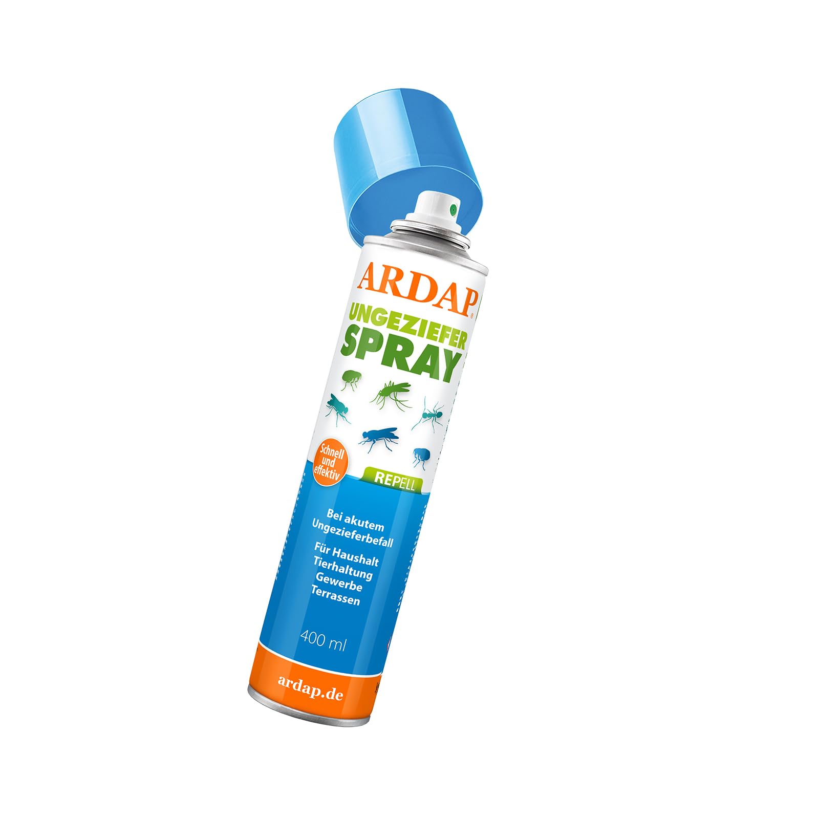 ARDAP Repell Ungezieferspray 750ml - Insektenspray bei akutem Ungezieferbefall - Abwehrend bei Insektenbefall - Insektenspray Wohnung - Mückenspray - Schädlingsfrei - Wirkt schnell & effektiv (PT19)