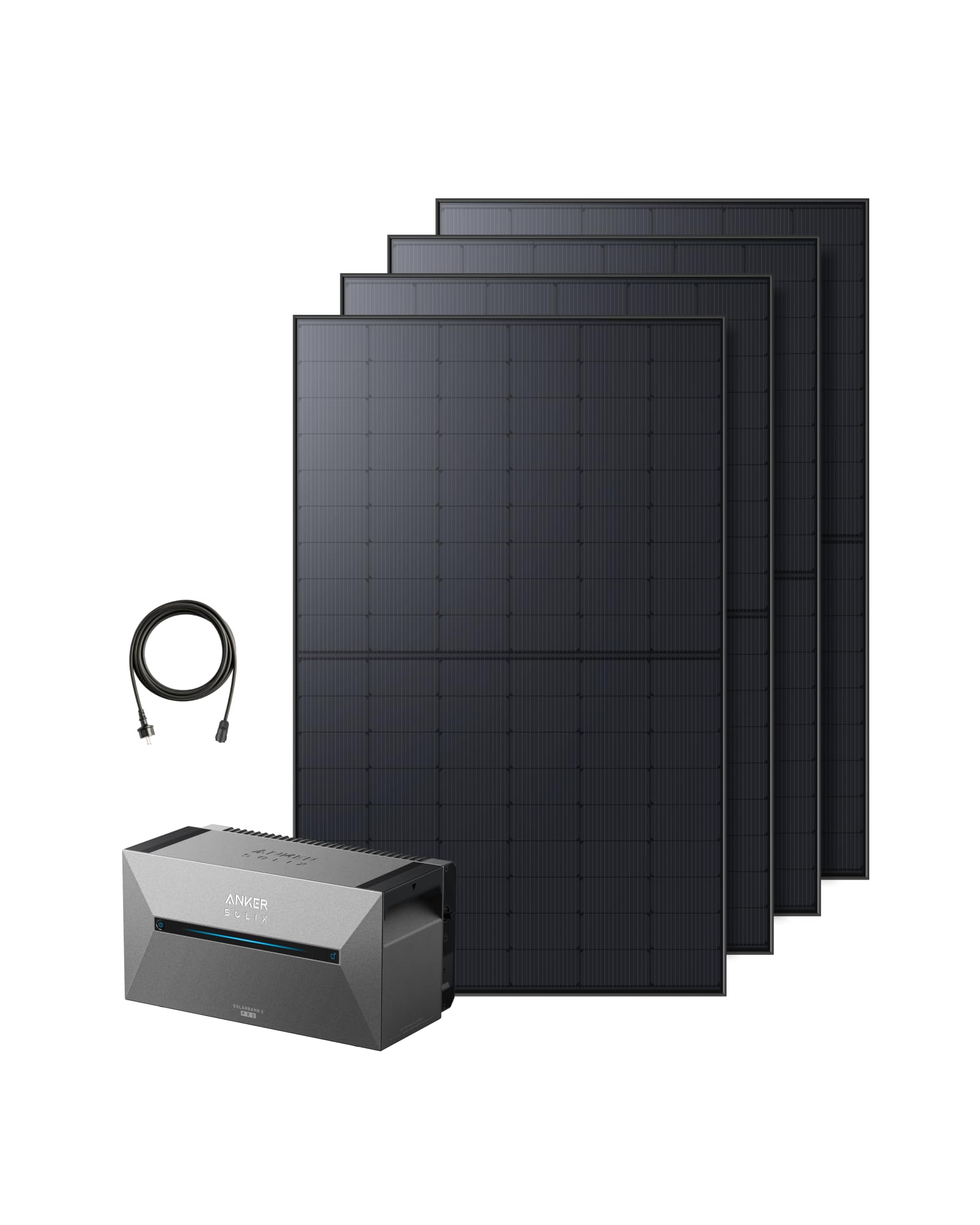 Anker SOLIX Solar Bank 2 E1600 Pro with Memory, All-in-One Power Storage with Micro Inverter, 1.6 kWh, 4 MPPT 2400 W Solar Input, 1000 W AC, 6000 Charging Cycles, 9.6 kWh Capacity, Plug & Play