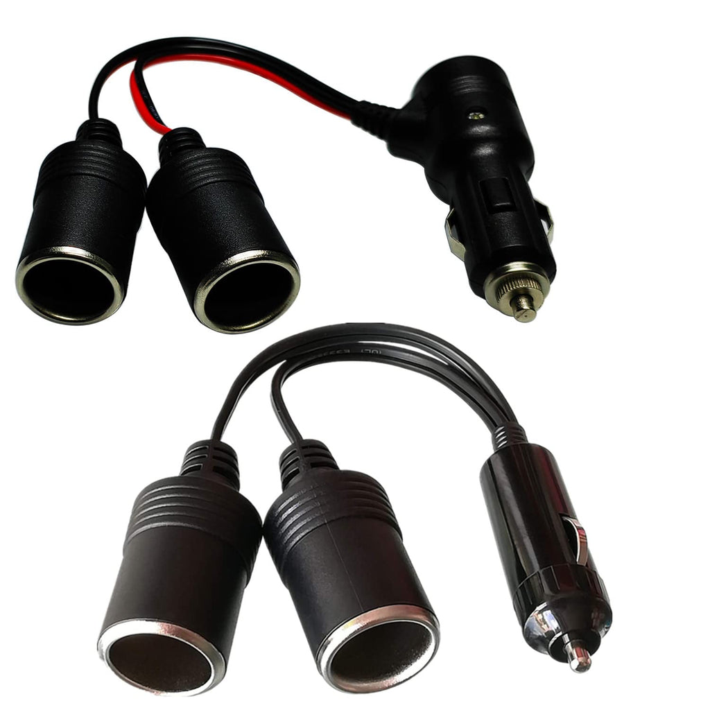GTIWUNG Auto Motorrad Zigarettenanzünder Stecker Adapter DREI-Wege-Buchse Splitter, 1 bis 2 KFZ Auto Zigarettenanzünder Stecker 12V/24V