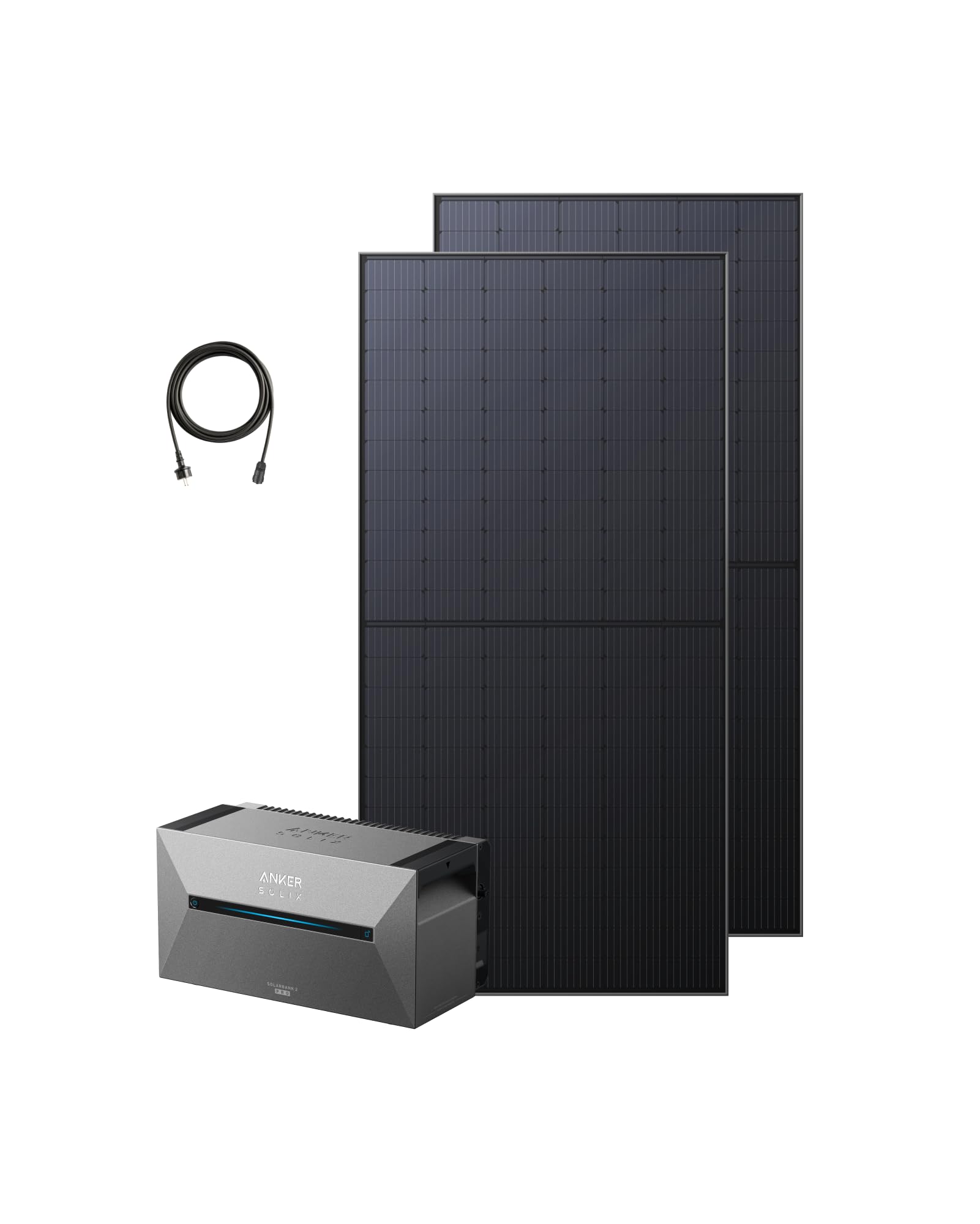 Anker SOLIX Solar Bank 2 E1600 Pro with Memory, All-in-One Power Storage with Micro Inverter, 1.6 kWh, 4 MPPT 2400 W Solar Input, 1000 W AC, 6000 Charging Cycles, 9.6 kWh Capacity, Plug & Play