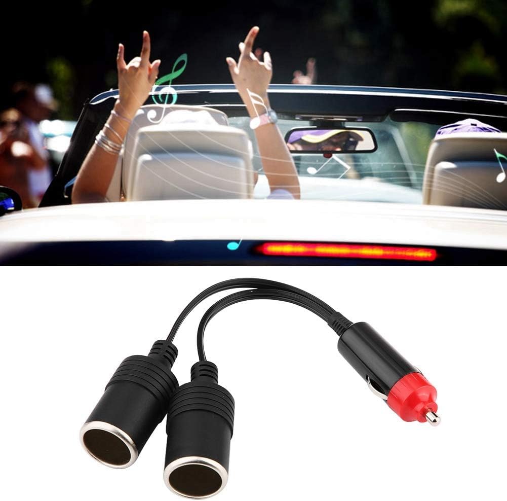 GTIWUNG Auto Motorrad Zigarettenanzünder Stecker Adapter DREI-Wege-Buchse Splitter, 1 bis 2 KFZ Auto Zigarettenanzünder Stecker 12V/24V