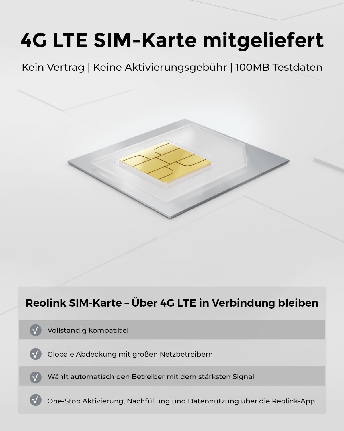 Reolink 3G/4G LTE Überwachungskamera mit SIM-Karte, 5MP 355°/140° PTZ Solar Kamera Outdoor, Farbnachtsicht, Personen/Tiererkennung, Alarmfilterung, Standalone, Go PT Plus+Solarpanel+32GB microSD