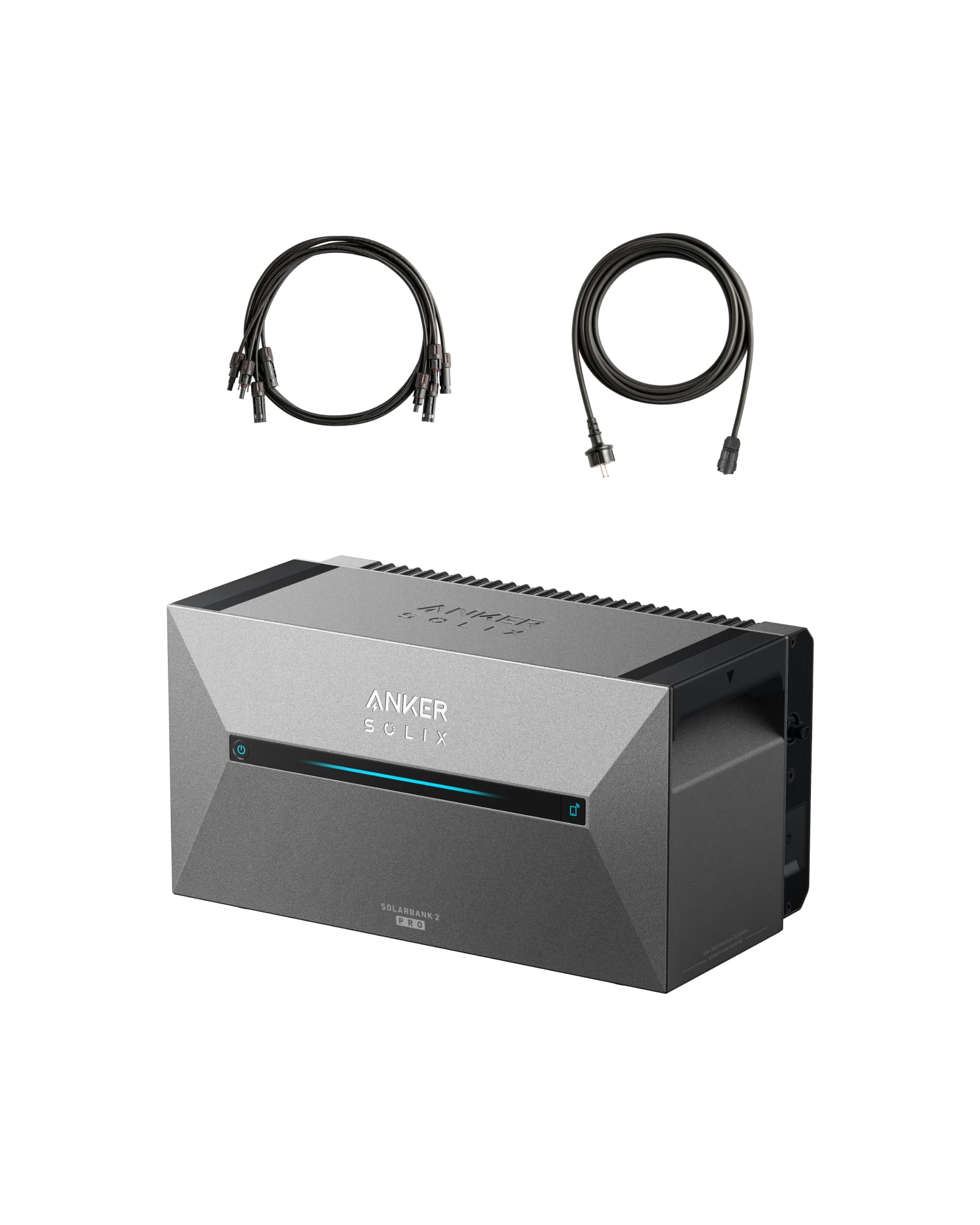 Anker SOLIX Solar Bank 2 E1600 Pro with Memory, All-in-One Power Storage with Micro Inverter, 1.6 kWh, 4 MPPT 2400 W Solar Input, 1000 W AC, 6000 Charging Cycles, 9.6 kWh Capacity, Plug & Play