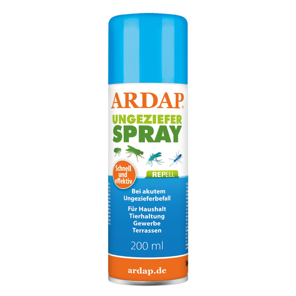 ARDAP Repell Ungezieferspray 750ml - Insektenspray bei akutem Ungezieferbefall - Abwehrend bei Insektenbefall - Insektenspray Wohnung - Mückenspray - Schädlingsfrei - Wirkt schnell & effektiv (PT19)
