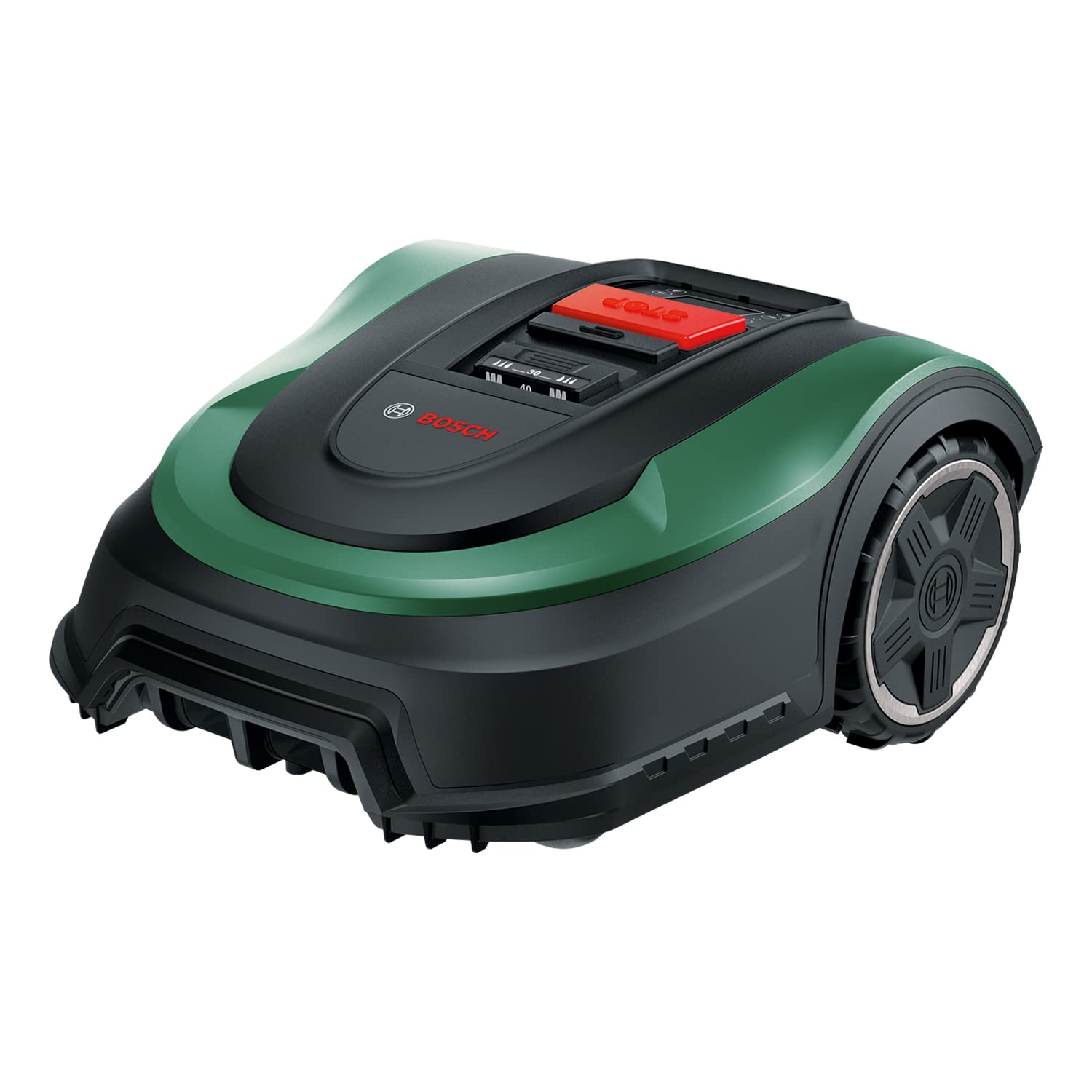 Bosch Home and Garden Indego XS 300 Robot Lawnmower (with Integrated 18 V Battery, Charging Station Included, Cutting Width 19 cm, for Lawns up to 300 m², in Box) Black, Green