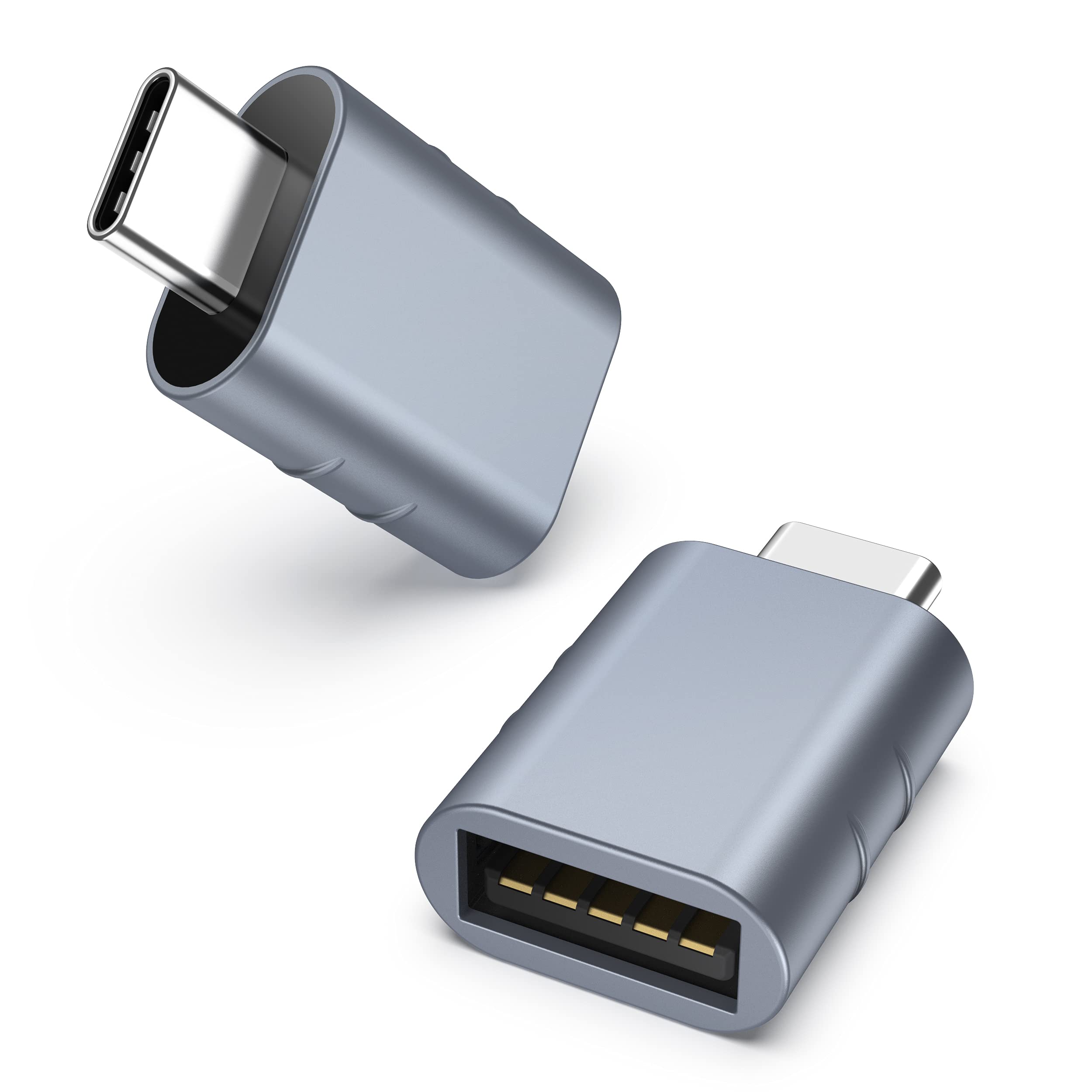 Syntech USB-C-auf-USB-Adapter, 2 USB-C-Stecker-auf-USB-3-Buchsen-Adapter, kompatibel mit iPhone 16 Pro Max iMac iPad Pro 2021, MacBook Air Pro 2020 und Anderen Typ-C-/Thunderbolt-3-Geräten, Blau