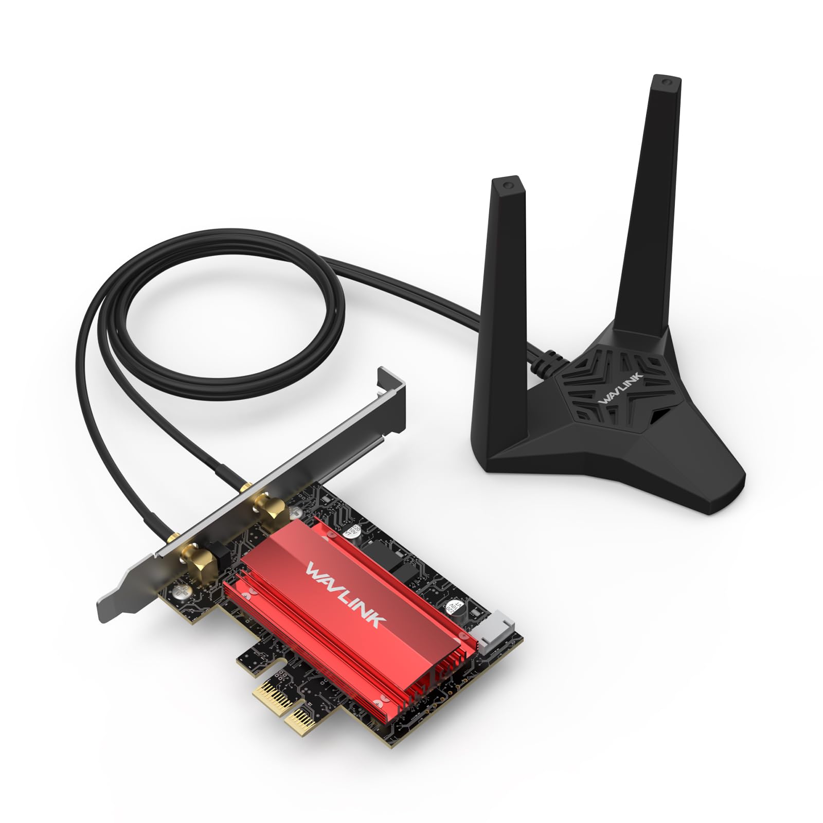 WAVLINK WiFi 7 PCIe Card BE8800 for Desktop PC, Tri-Band BE200 Wireless Adapter with Bluetooth 5.4, MU-MIMO, WPA3, for Windows 10/11 (64bit), Does Not Support AMD Motherboards
