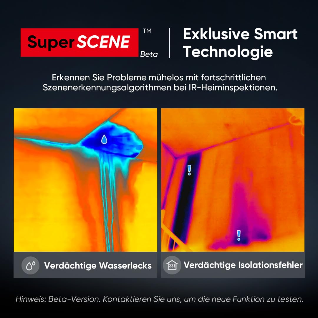 HIKMICRO E03 Kompakte Wärmebildkamera im Taschenformat 240 x 240 SuperIR-Auflösung mit visueller Kamera, 96 x 96 IR-Auflösung/9.216 Pixel, 25 Hz, 3,5" Touchscreen Wärmebildkamera, IP54, -20℃ bis 350℃