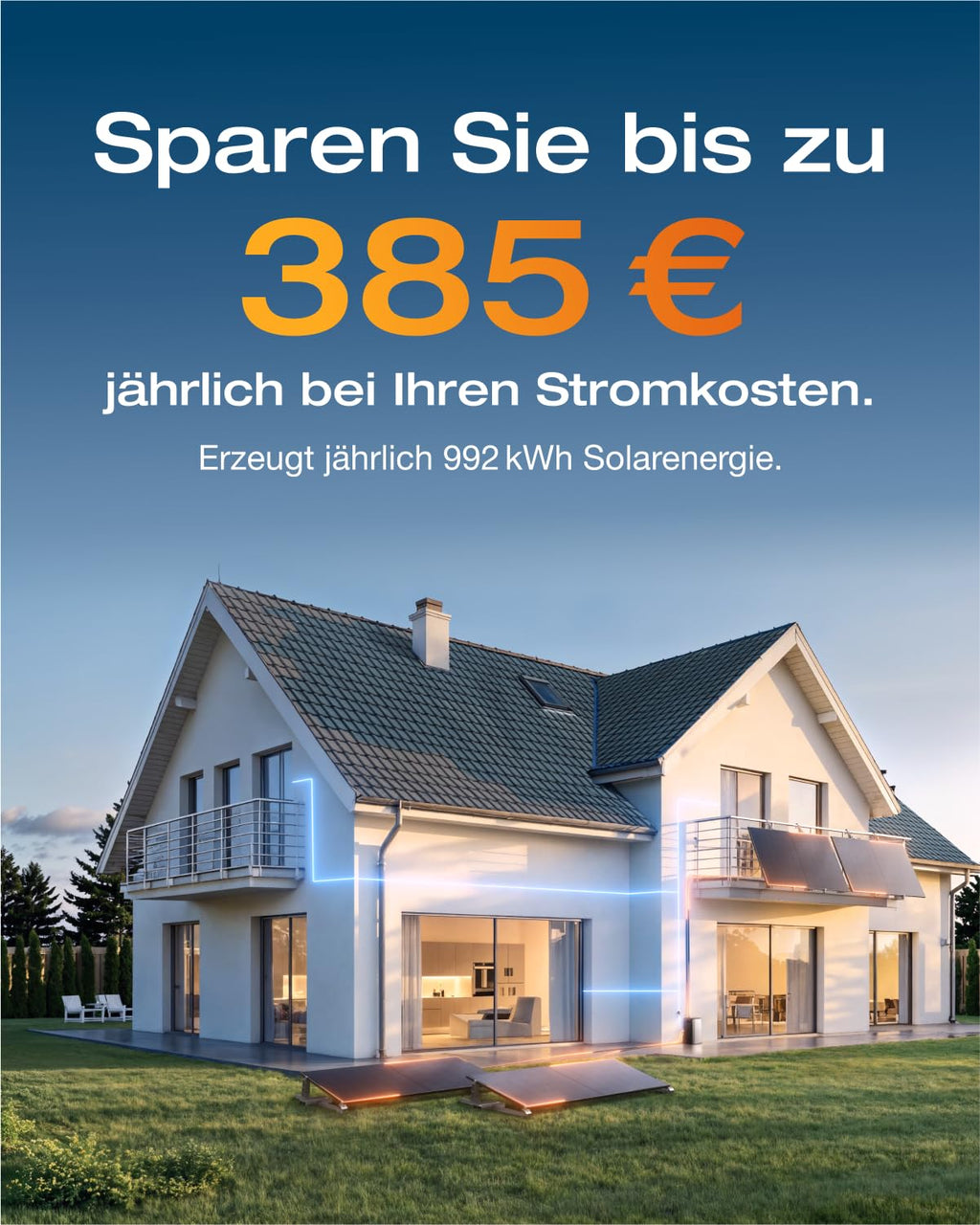 ECOFLOW STREAM Ultra 1,92kWh 0%VAT,Balkonkraftwerk mit Speicher,4 MPPT 2800W Solareingang,2300W Dual AC-Anschlüsse,All-in-One Stromspeicher mit Wechselrichter,11,52kWh Kapazität,6000 Zyklen,Plug&Play