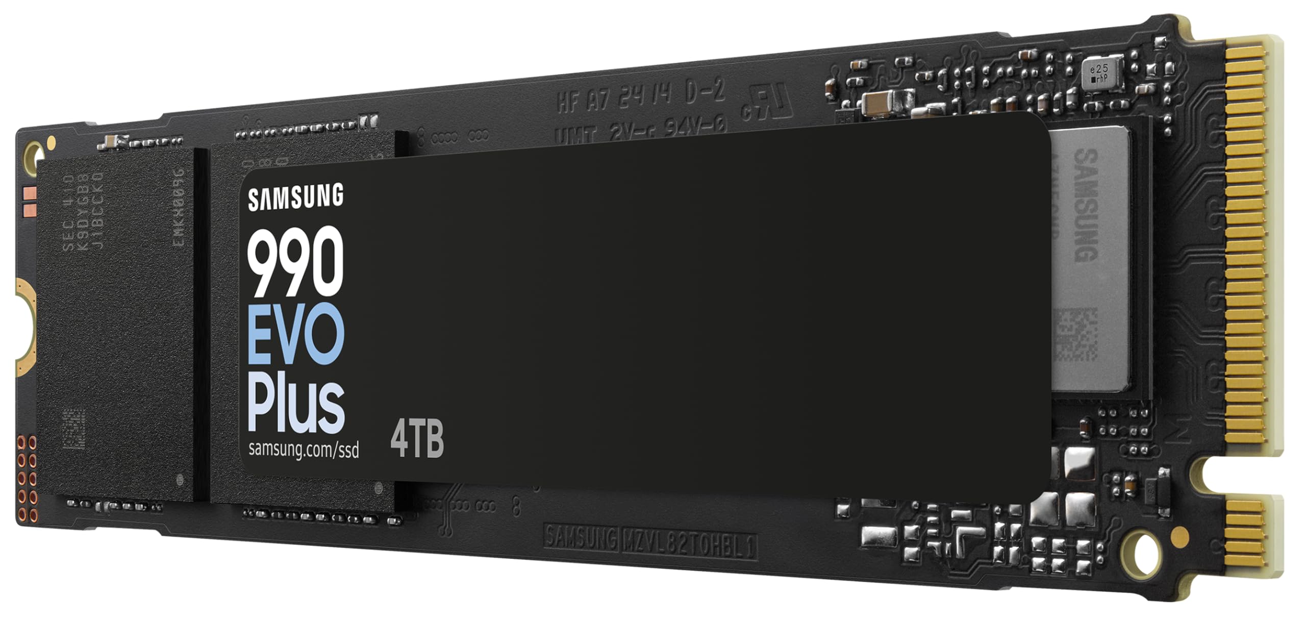 Samsung 990 EVO Plus NVMe M.2 SSD 1 TB, PCIe 4.0 x4 / PCIe 5.0 x2, NVMe 2.0 (2280), 7.150 MB/s Lesen, 6.300 MB/s Schreiben, Interne SSD für Gaming und Grafikbearbeitung, MZ-V9S1T0BW