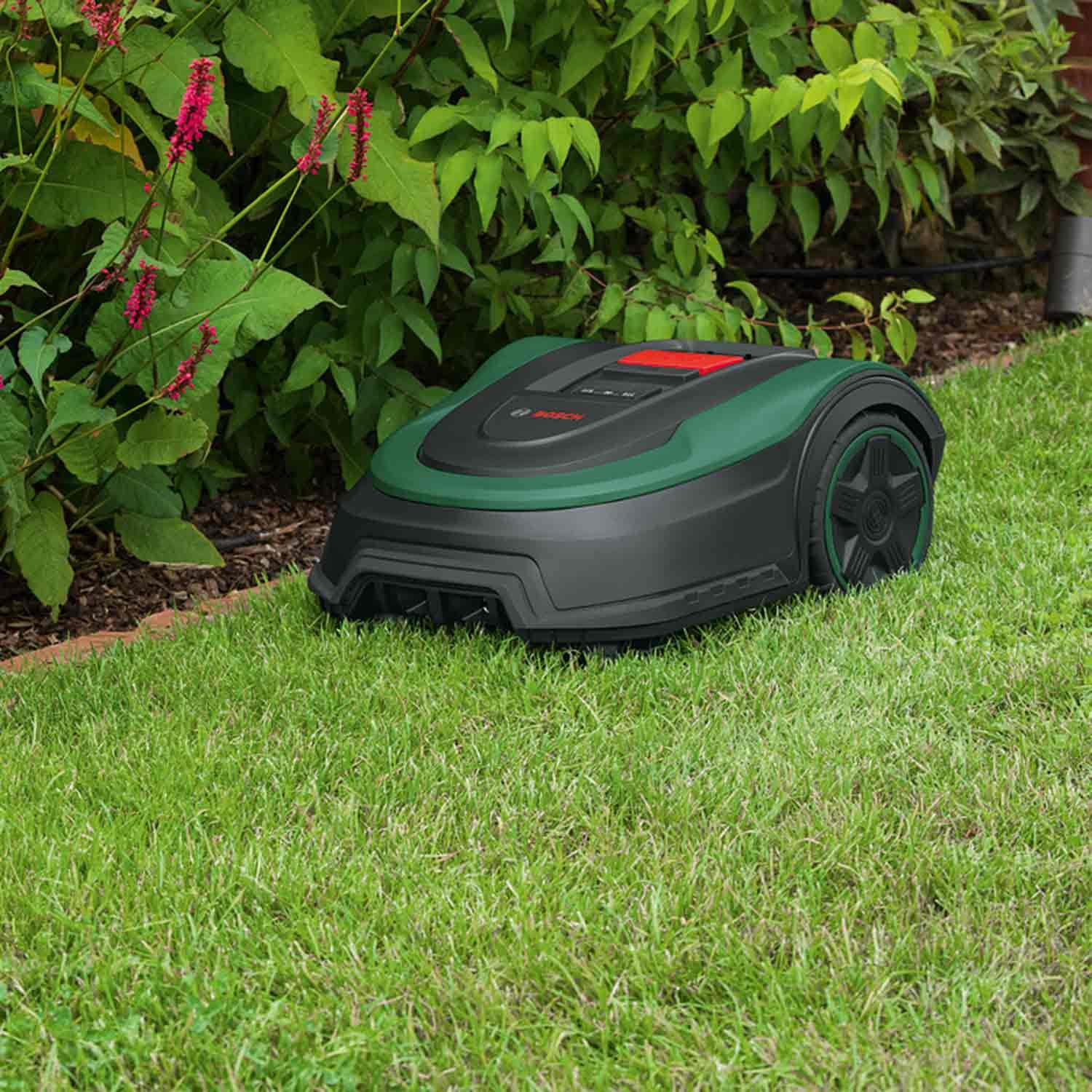 Bosch Home and Garden Indego XS 300 Robot Lawnmower (with Integrated 18 V Battery, Charging Station Included, Cutting Width 19 cm, for Lawns up to 300 m², in Box) Black, Green