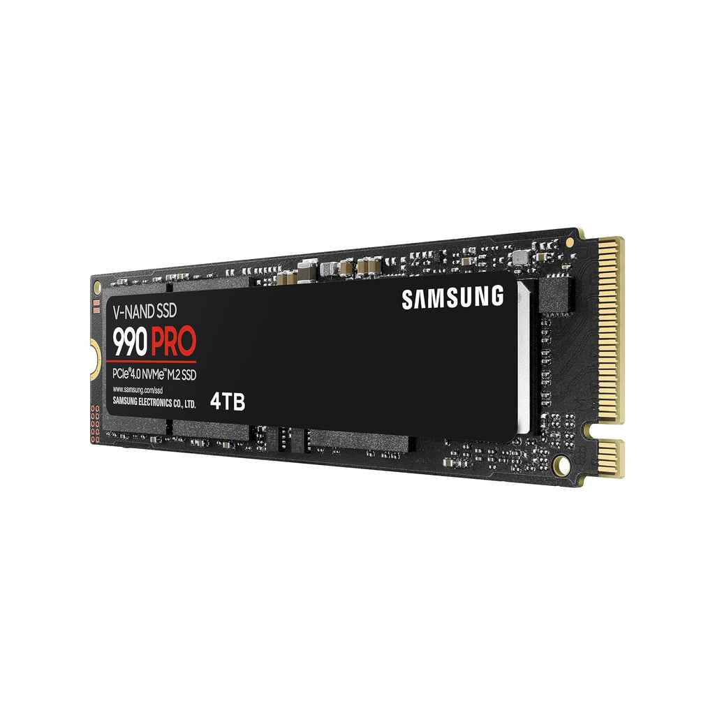 Samsung 990 PRO NVMe M.2 SSD, 2 TB, PCIe 4.0, 7.450 MB/s Lesen, 6.900 MB/s Schreiben, Interne SSD, Interne SSD für Gaming und Videobearbeitung, Schwarz, MZ-V9P2T0BW