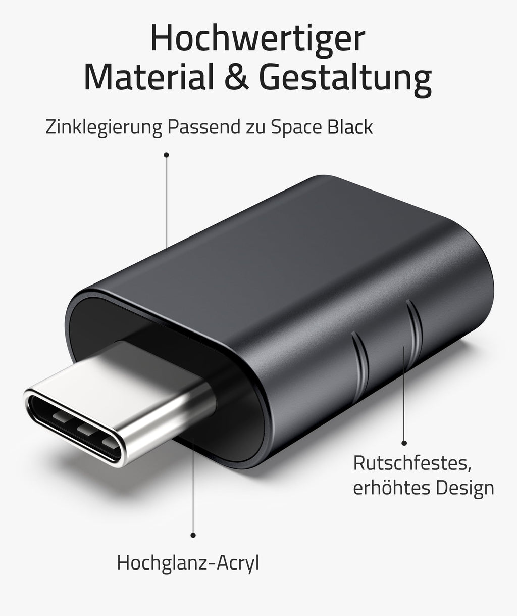 Syntech USB-C-auf-USB-Adapter, 2 USB-C-Stecker-auf-USB-3-Buchsen-Adapter, kompatibel mit iPhone 16 Pro Max iMac iPad Pro 2021, MacBook Air Pro 2020 und Anderen Typ-C-/Thunderbolt-3-Geräten, Blau
