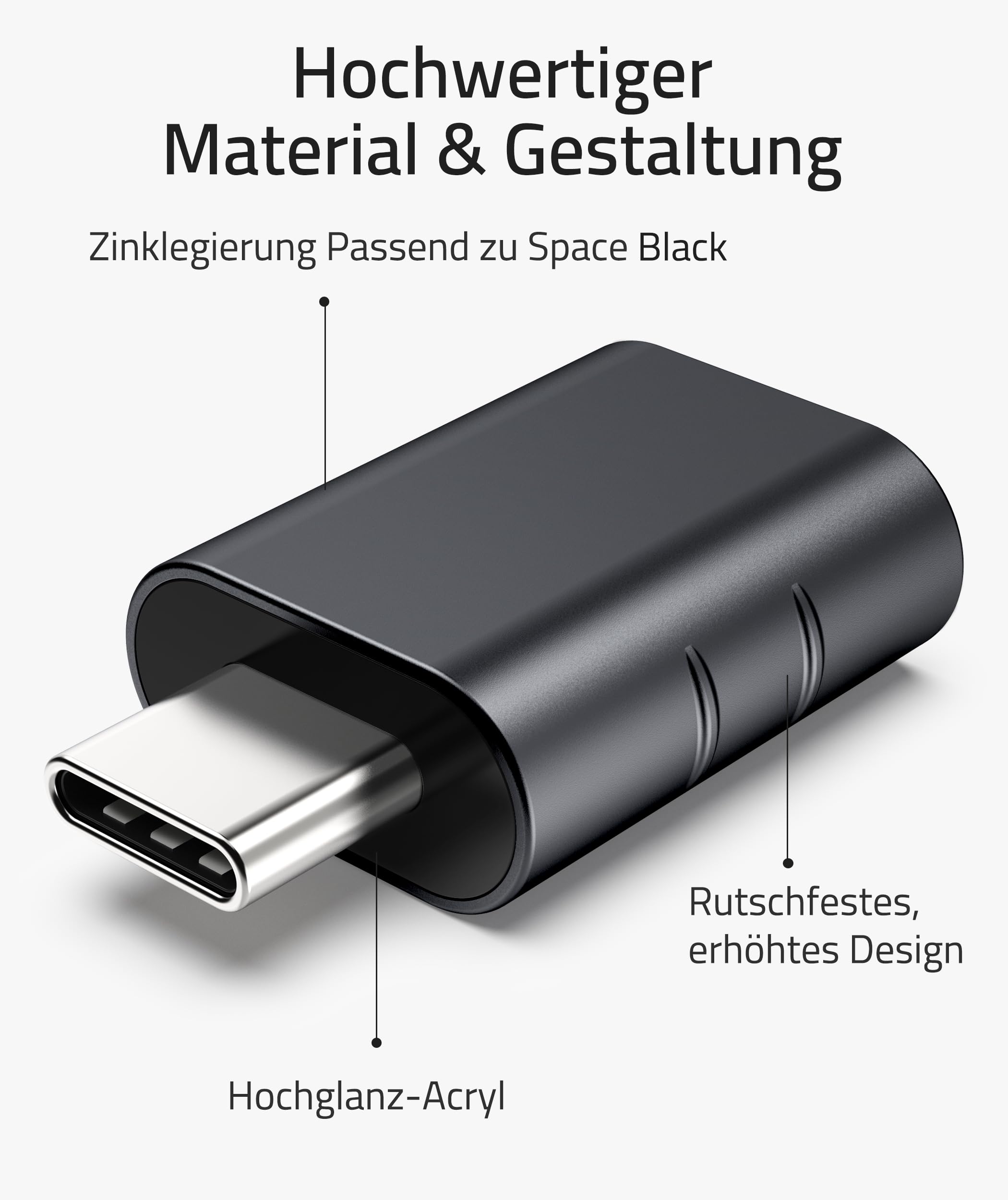 Syntech USB-C-auf-USB-Adapter, 2 USB-C-Stecker-auf-USB-3-Buchsen-Adapter, kompatibel mit iPhone 16 Pro Max iMac iPad Pro 2021, MacBook Air Pro 2020 und Anderen Typ-C-/Thunderbolt-3-Geräten, Blau