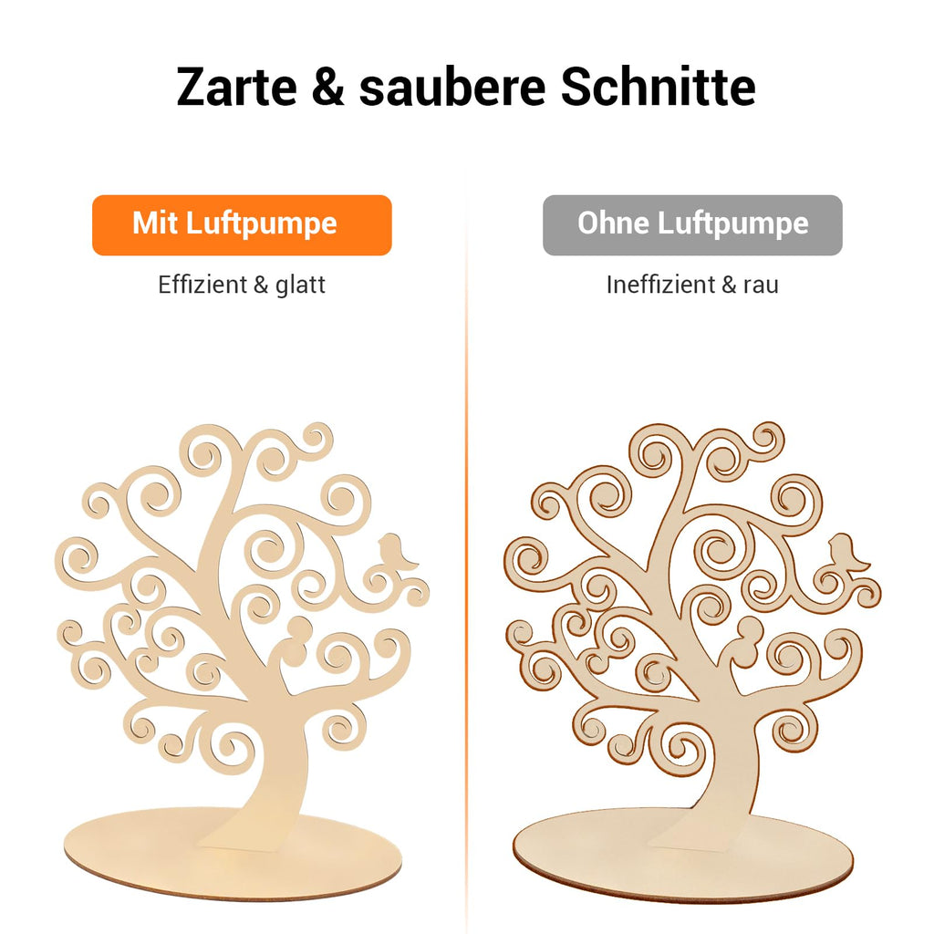 Mecpow X3 Pro Laser Graviermaschine mit Luftunterstützung, 10W Graviermaschine Laser Cutter für Holz und Metall, 60W CNC Fräsmaschine mit Not-Aus, Flammen- und Gyro-Erkennung, 410 x 400mm Fläche