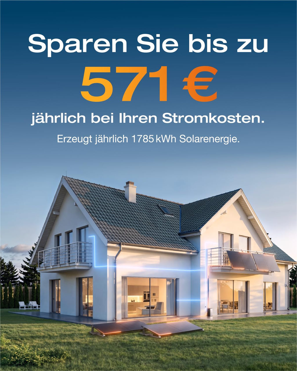 ECOFLOW STREAM Ultra 1,92kWh 0%VAT,Balkonkraftwerk mit Speicher,4 MPPT 2800W Solareingang,2300W Dual AC-Anschlüsse,All-in-One Stromspeicher mit Wechselrichter,11,52kWh Kapazität,6000 Zyklen,Plug&Play