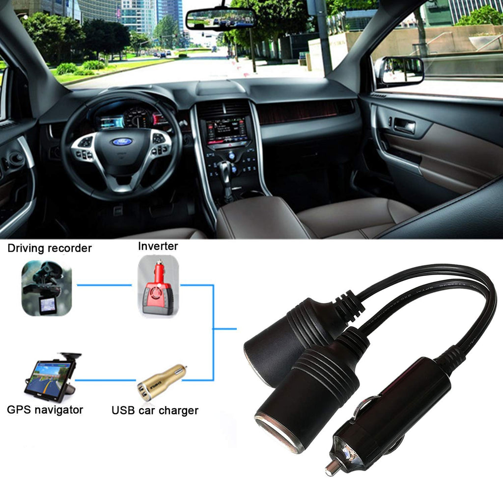 GTIWUNG Auto Motorrad Zigarettenanzünder Stecker Adapter DREI-Wege-Buchse Splitter, 1 bis 2 KFZ Auto Zigarettenanzünder Stecker 12V/24V