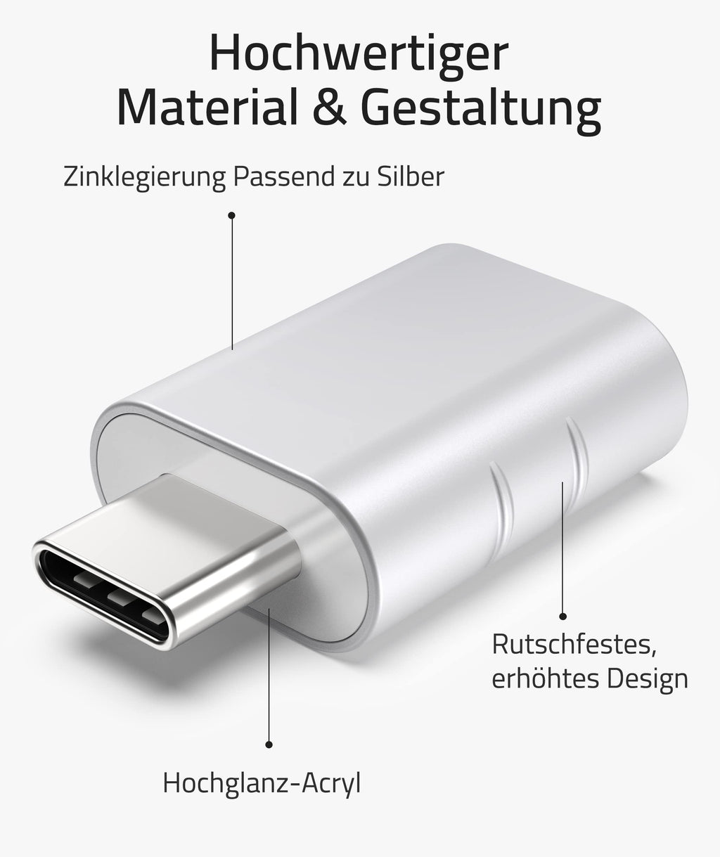 Syntech USB-C-auf-USB-Adapter, 2 USB-C-Stecker-auf-USB-3-Buchsen-Adapter, kompatibel mit iPhone 16 Pro Max iMac iPad Pro 2021, MacBook Air Pro 2020 und Anderen Typ-C-/Thunderbolt-3-Geräten, Blau