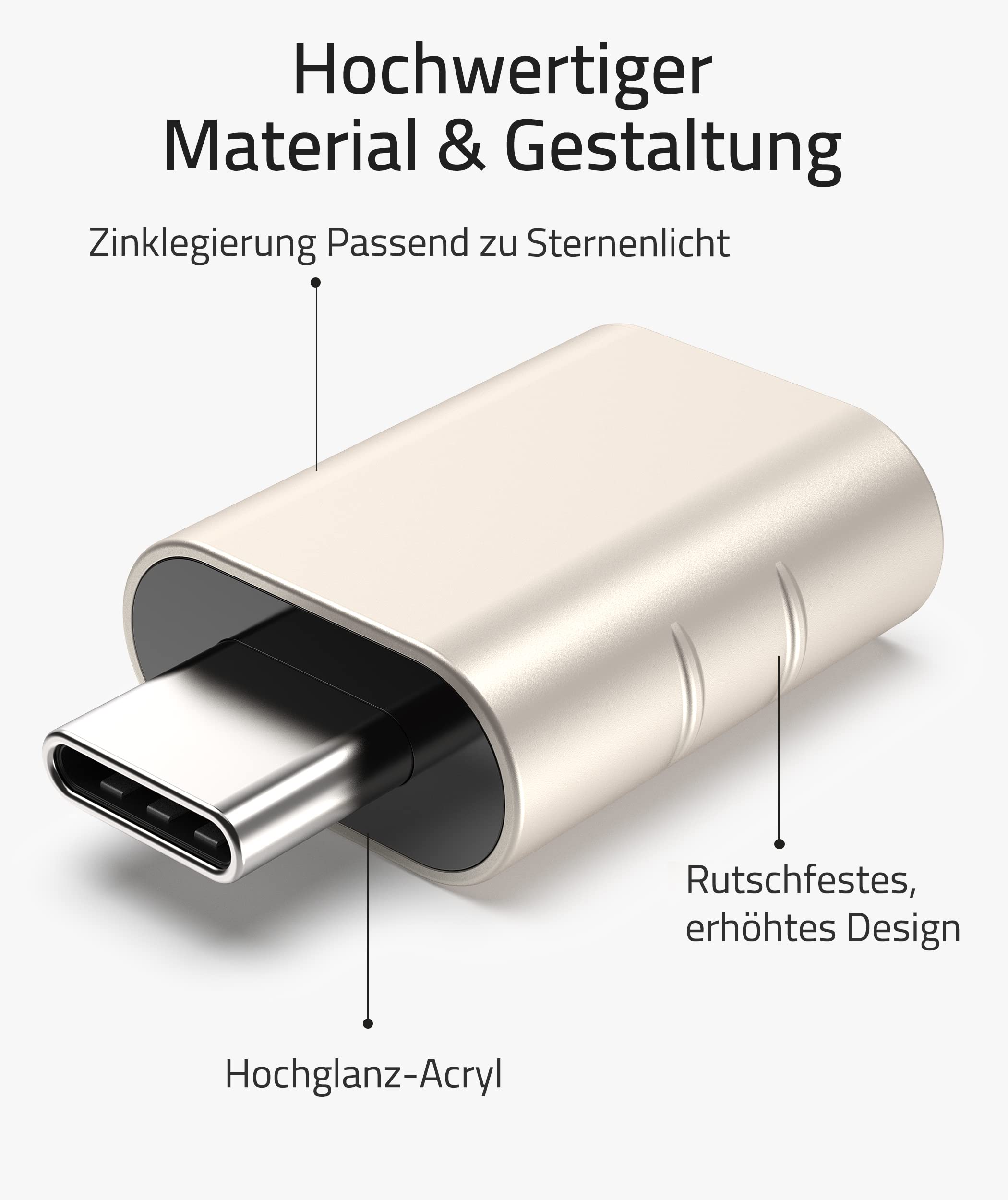 Syntech USB-C-auf-USB-Adapter, 2 USB-C-Stecker-auf-USB-3-Buchsen-Adapter, kompatibel mit iPhone 16 Pro Max iMac iPad Pro 2021, MacBook Air Pro 2020 und Anderen Typ-C-/Thunderbolt-3-Geräten, Blau