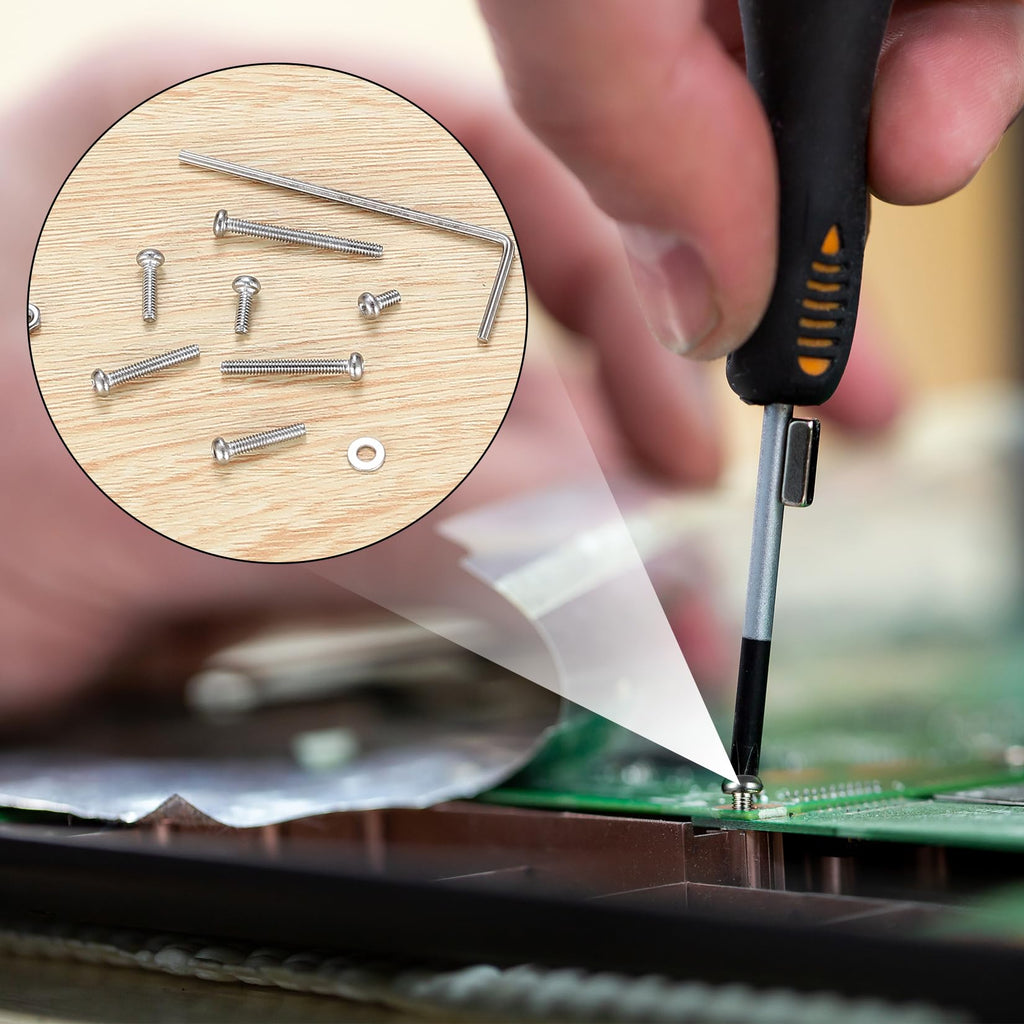 410 Stück M2 Senkkopf-Innensechskantschrauben, 10,9-Kohlenstoffstahl Vollgewinde-Maschinenschrauben, Muttern und Unterlegscheiben Sortiment mit Inbusschlüsseln