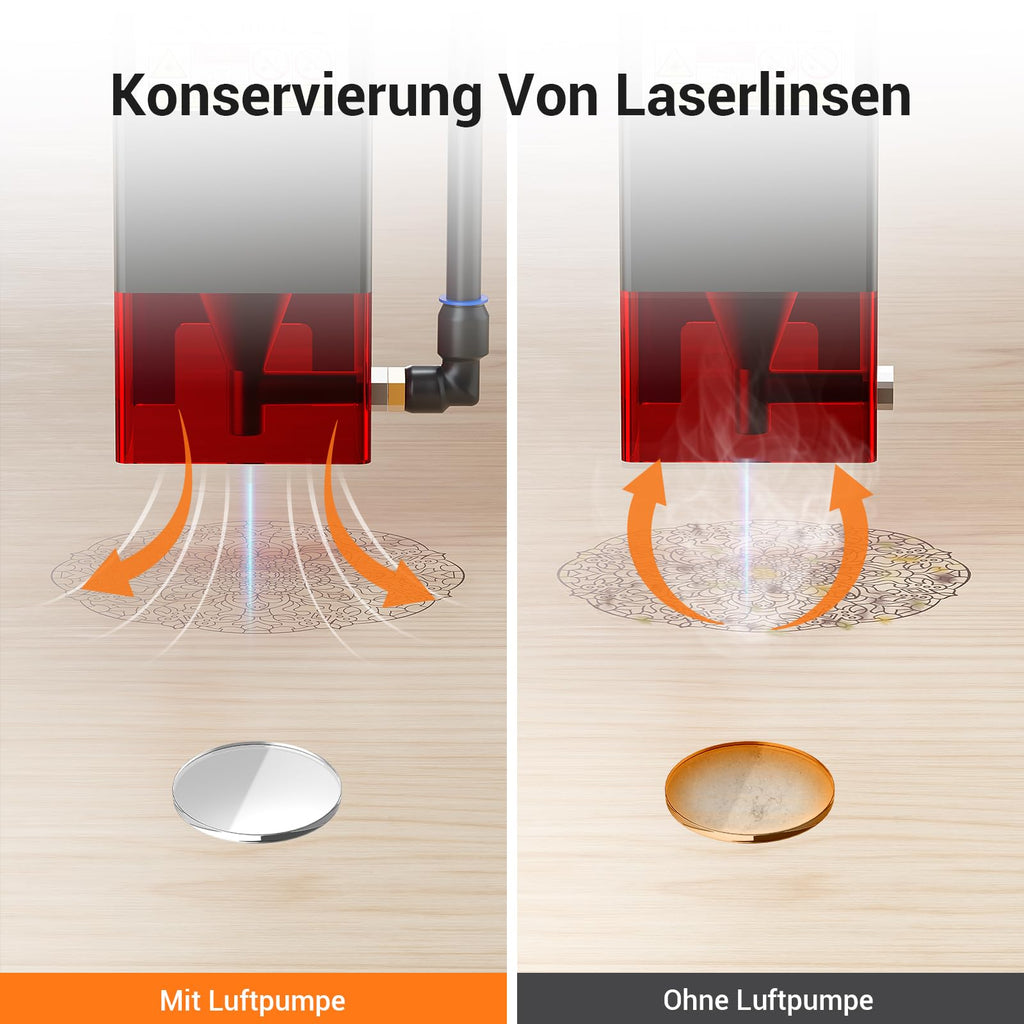 Mecpow X3 Pro Laser Graviermaschine mit Luftunterstützung, 10W Graviermaschine Laser Cutter für Holz und Metall, 60W CNC Fräsmaschine mit Not-Aus, Flammen- und Gyro-Erkennung, 410 x 400mm Fläche