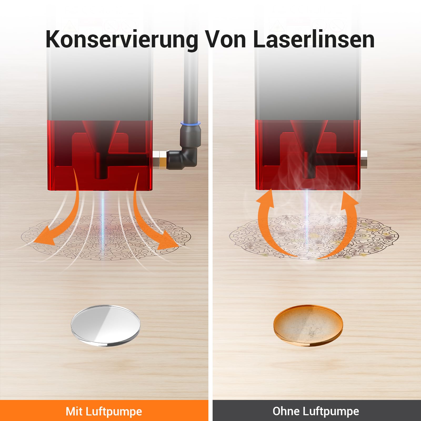 Mecpow X3 Pro Laser Graviermaschine mit Luftunterstützung, 10W Graviermaschine Laser Cutter für Holz und Metall, 60W CNC Fräsmaschine mit Not-Aus, Flammen- und Gyro-Erkennung, 410 x 400mm Fläche