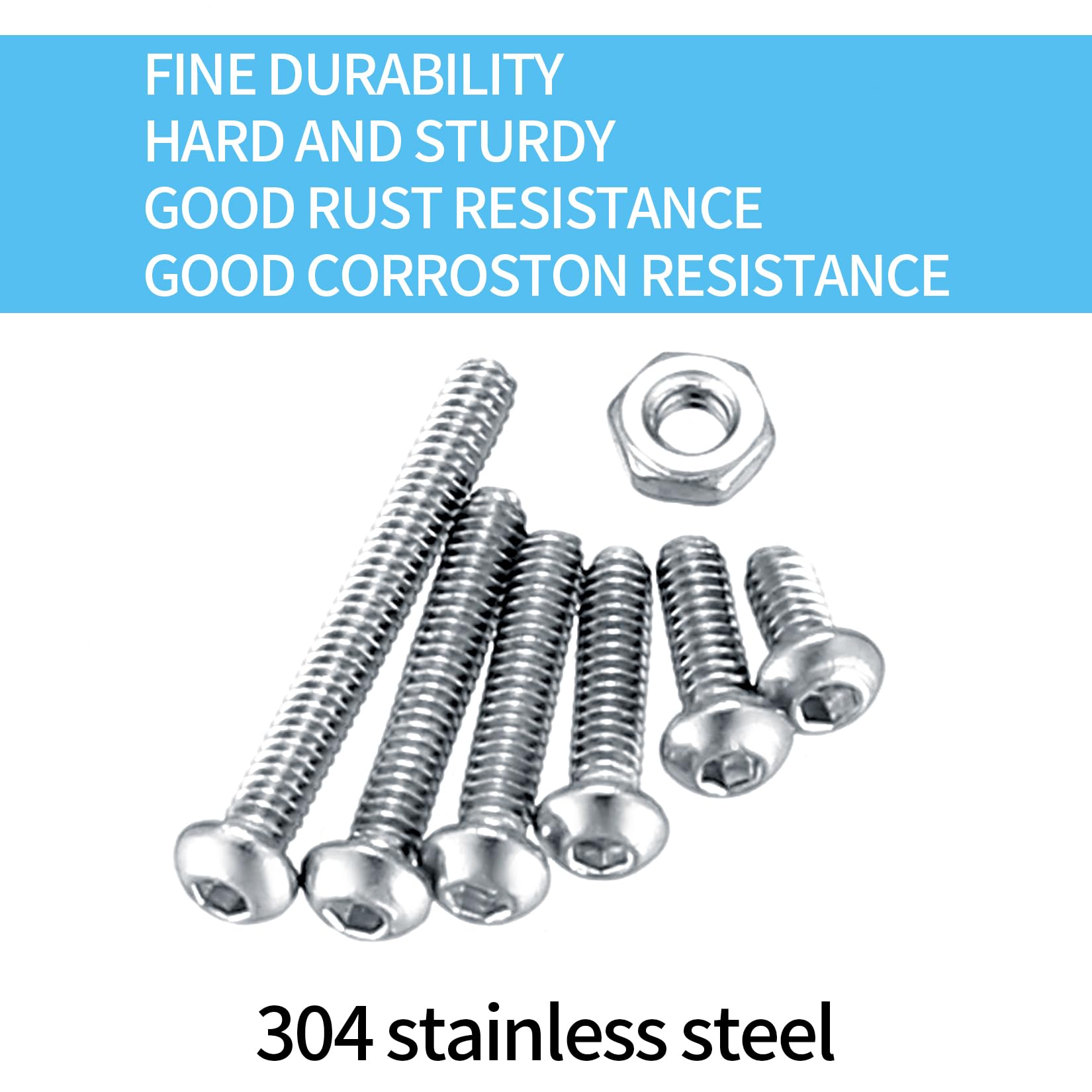 410 Stück M2 Senkkopf-Innensechskantschrauben, 10,9-Kohlenstoffstahl Vollgewinde-Maschinenschrauben, Muttern und Unterlegscheiben Sortiment mit Inbusschlüsseln