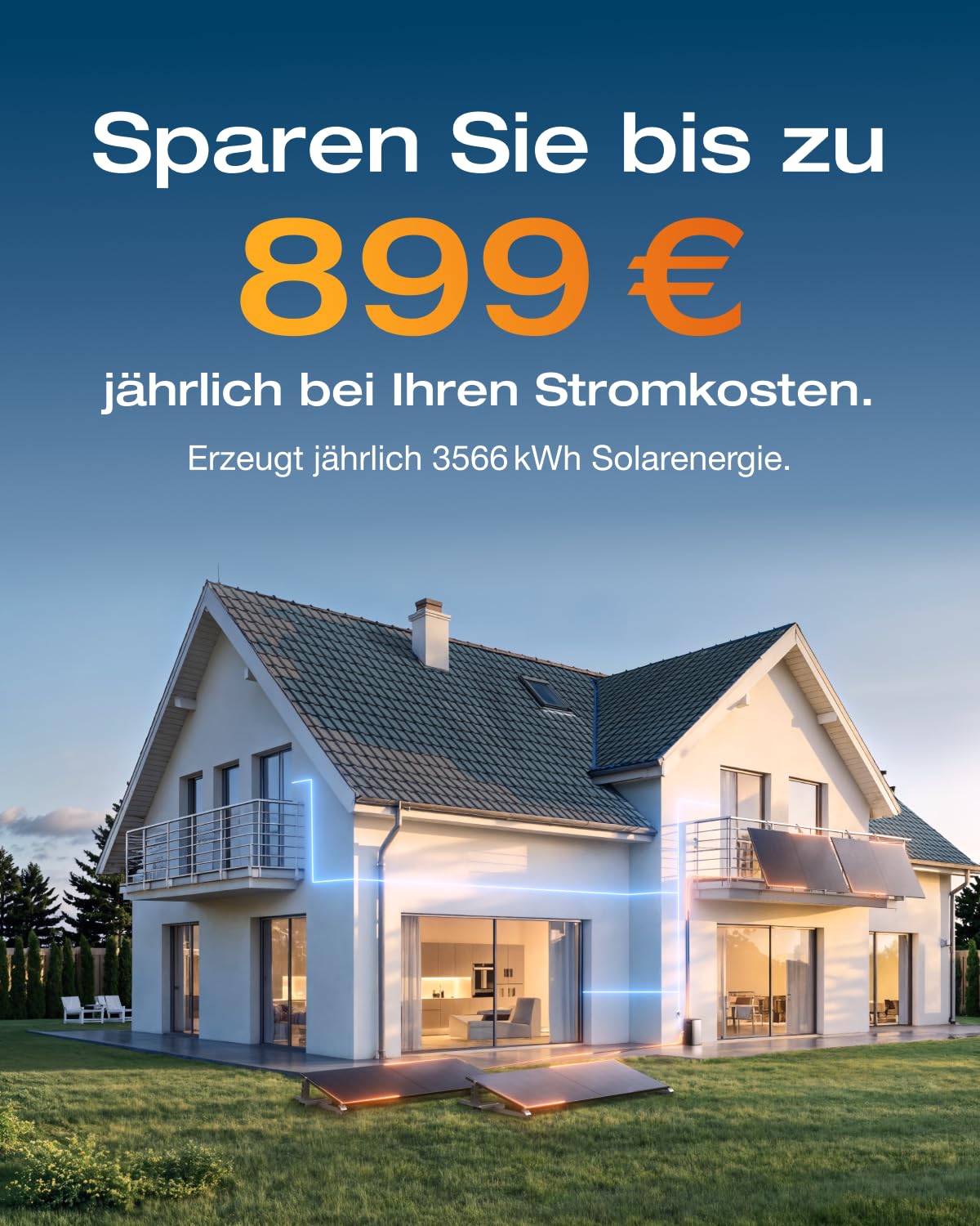 ECOFLOW STREAM Ultra 1,92kWh 0%VAT,Balkonkraftwerk mit Speicher,4 MPPT 2800W Solareingang,2300W Dual AC-Anschlüsse,All-in-One Stromspeicher mit Wechselrichter,11,52kWh Kapazität,6000 Zyklen,Plug&Play