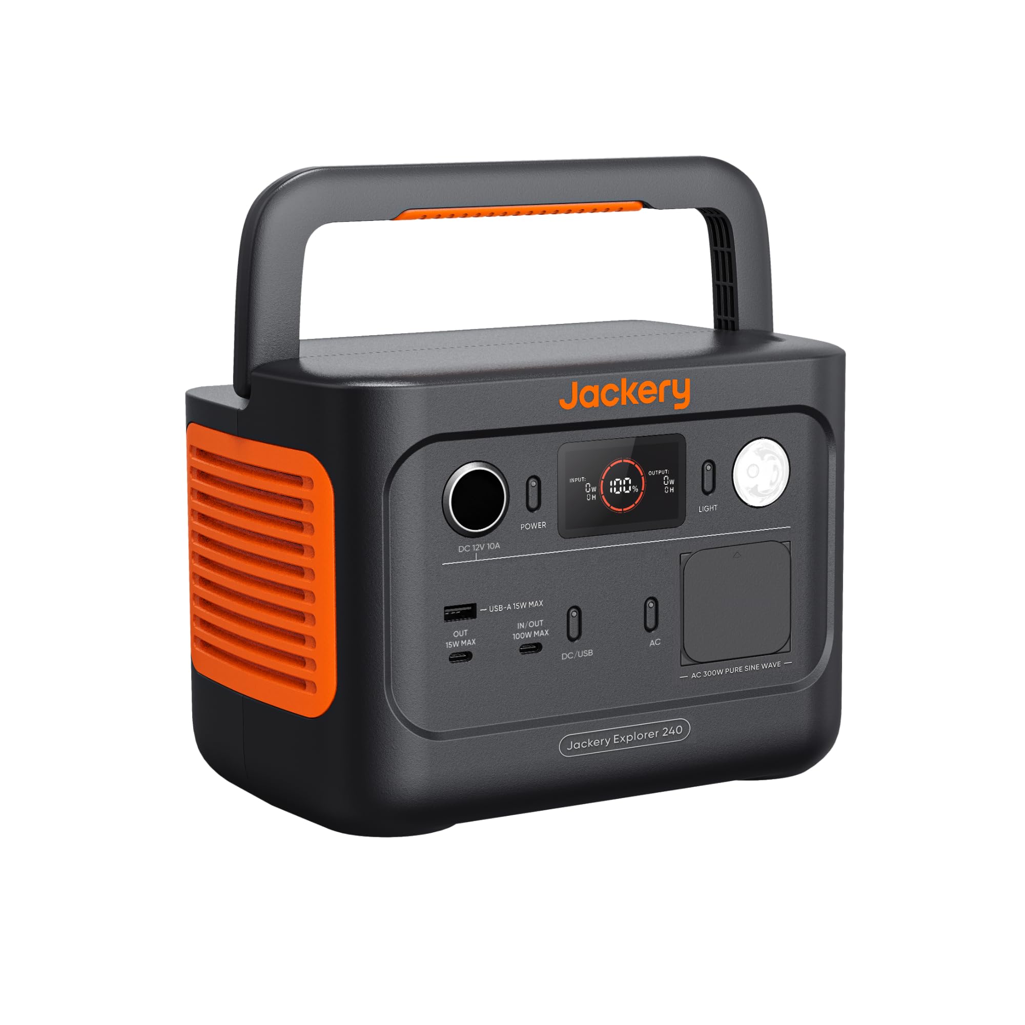 Jackery 240 v2 Solar Generator mit 40W Solarpanel, 256Wh LiFePO4-Batterie, 300W AC & 100W USB-C-Ausgang f¨¹r Outdoor, Camping & Notfall (2024 Neue)