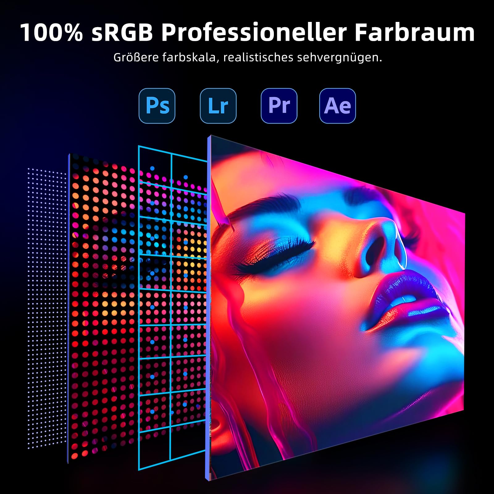 UPERFECT Portable Monitor Touchscreen 21.5 Zoll 120Hz Tragbarer Monitor Touchscreen 1300:1 1080P Bildschirm Integrierter Halterung HDMI USB C für PC Laptop Spielkonsole, Metallgehäuse VESA-Kompatibel