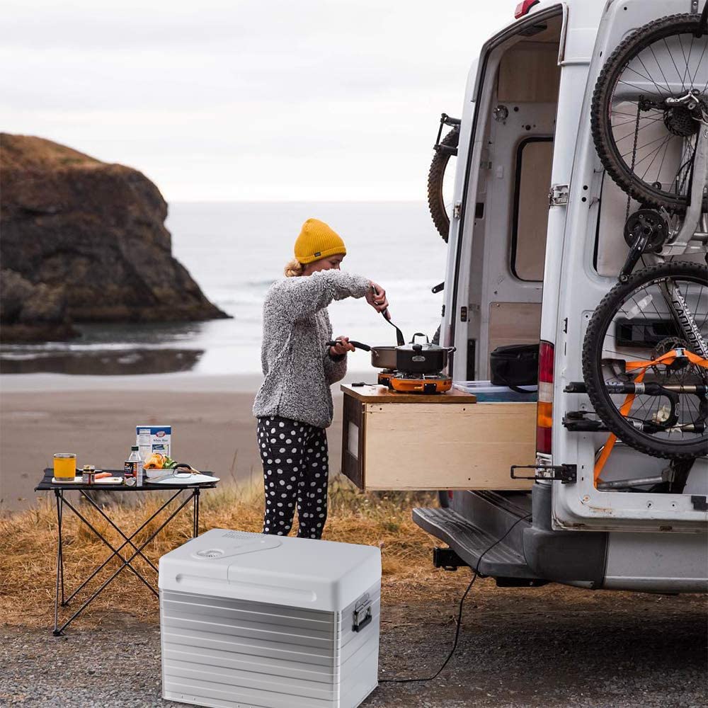 Mobicool MQ40A elektrische Kühlbox, Aluminium, MQ40A, Mini-Kühlschrank für Auto, Arbeit, LKW und Campingplatz