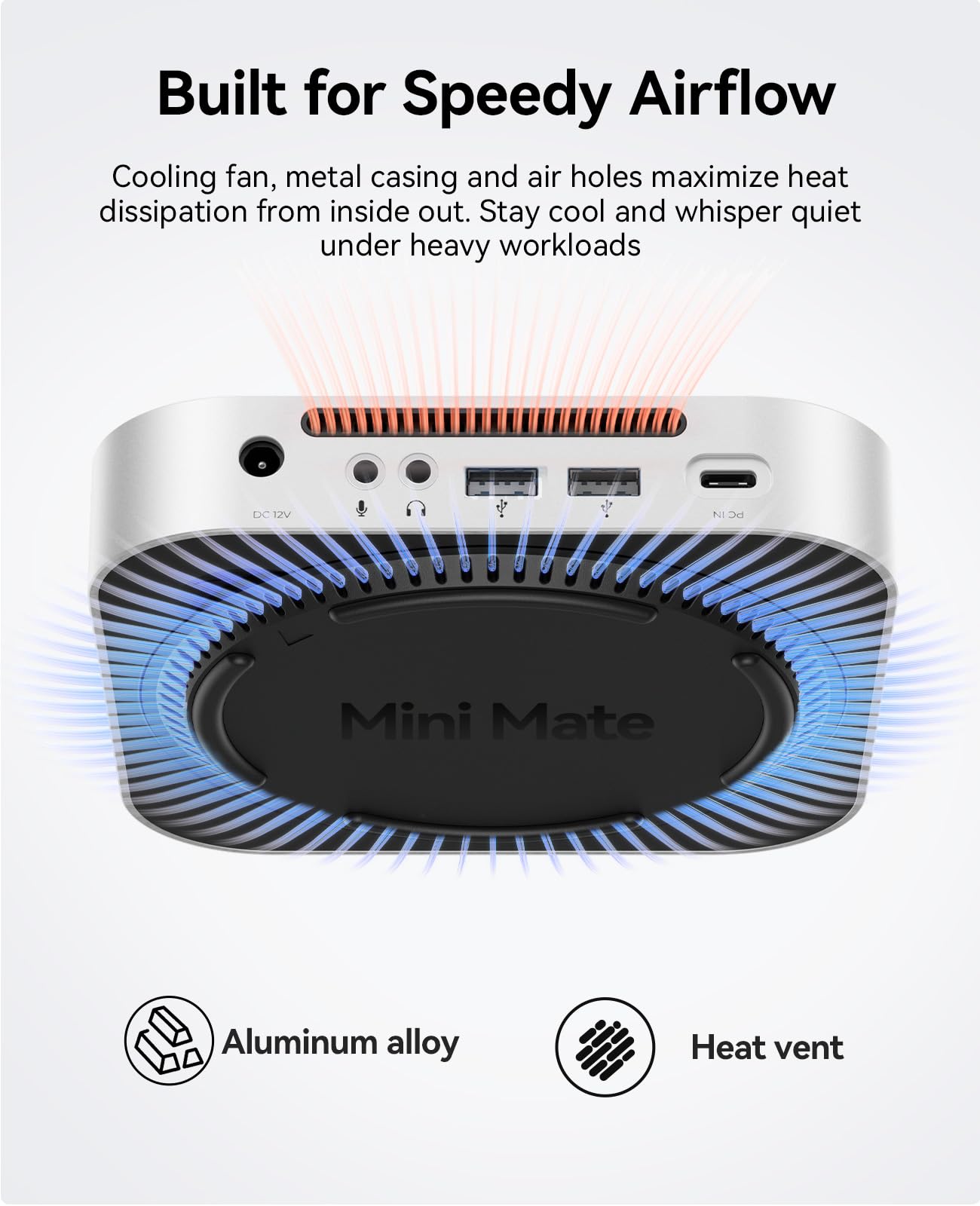 ORICO Minimata 1TB Speicher & Docking Station, Externe SSD-Erweiterung für Mac mini M4, bis zu 1000MB/s, USB3.2/SD/TF/Audio-Anschlüsse, nahtloses Design - M4Max