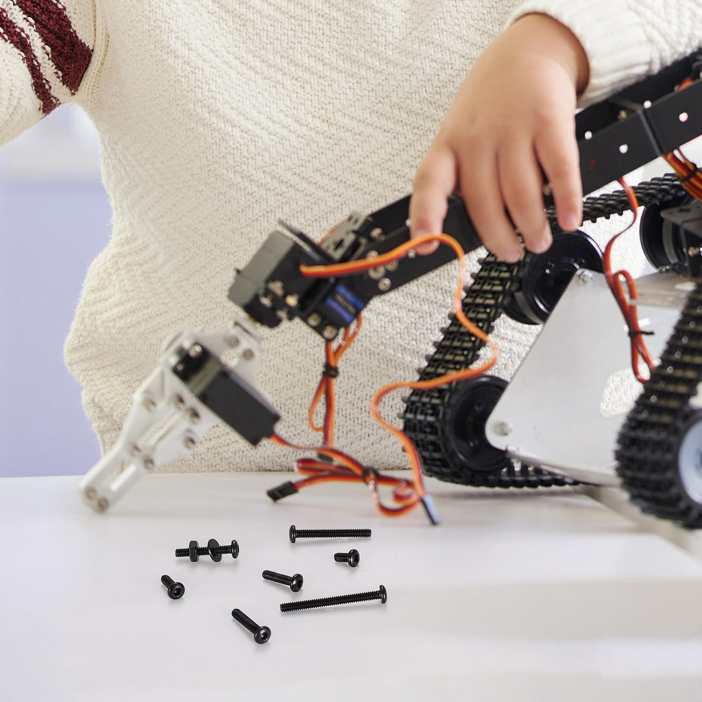 410 Stück M2 Senkkopf-Innensechskantschrauben, 10,9-Kohlenstoffstahl Vollgewinde-Maschinenschrauben, Muttern und Unterlegscheiben Sortiment mit Inbusschlüsseln