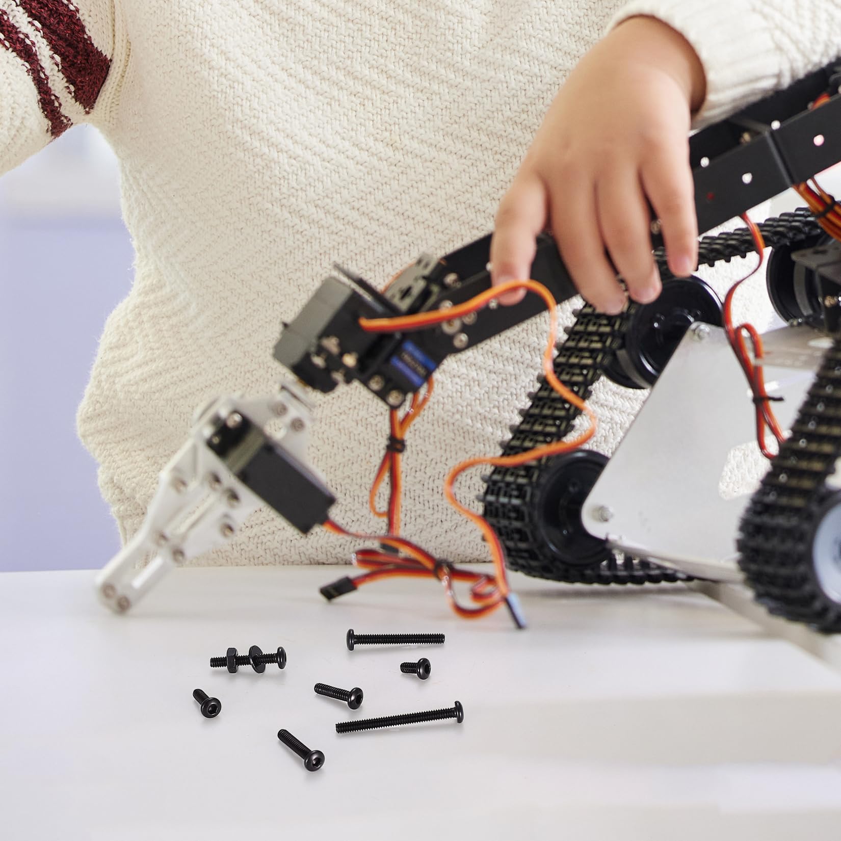 410 Stück M2 Senkkopf-Innensechskantschrauben, 10,9-Kohlenstoffstahl Vollgewinde-Maschinenschrauben, Muttern und Unterlegscheiben Sortiment mit Inbusschlüsseln