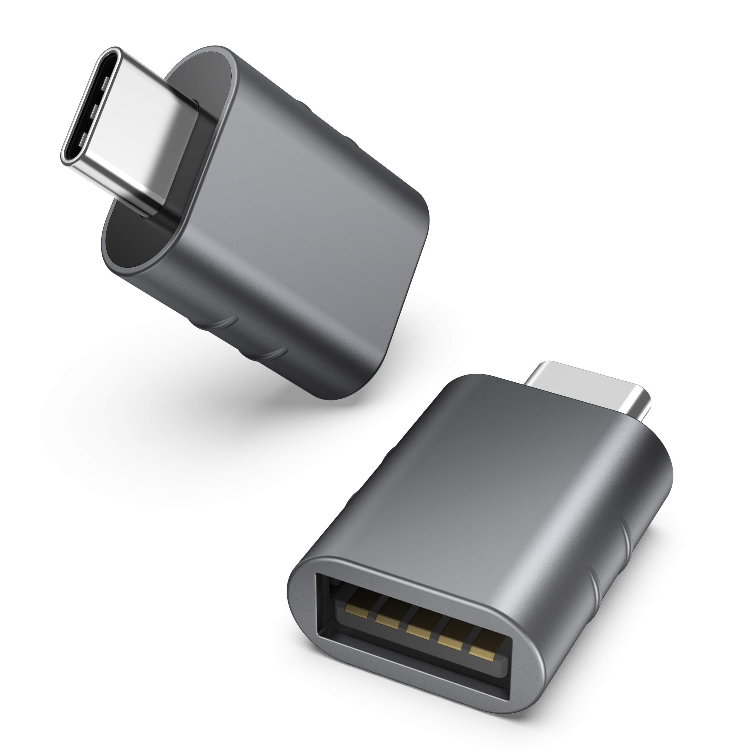 Syntech USB-C-auf-USB-Adapter, 2 USB-C-Stecker-auf-USB-3-Buchsen-Adapter, kompatibel mit iPhone 16 Pro Max iMac iPad Pro 2021, MacBook Air Pro 2020 und Anderen Typ-C-/Thunderbolt-3-Geräten, Blau