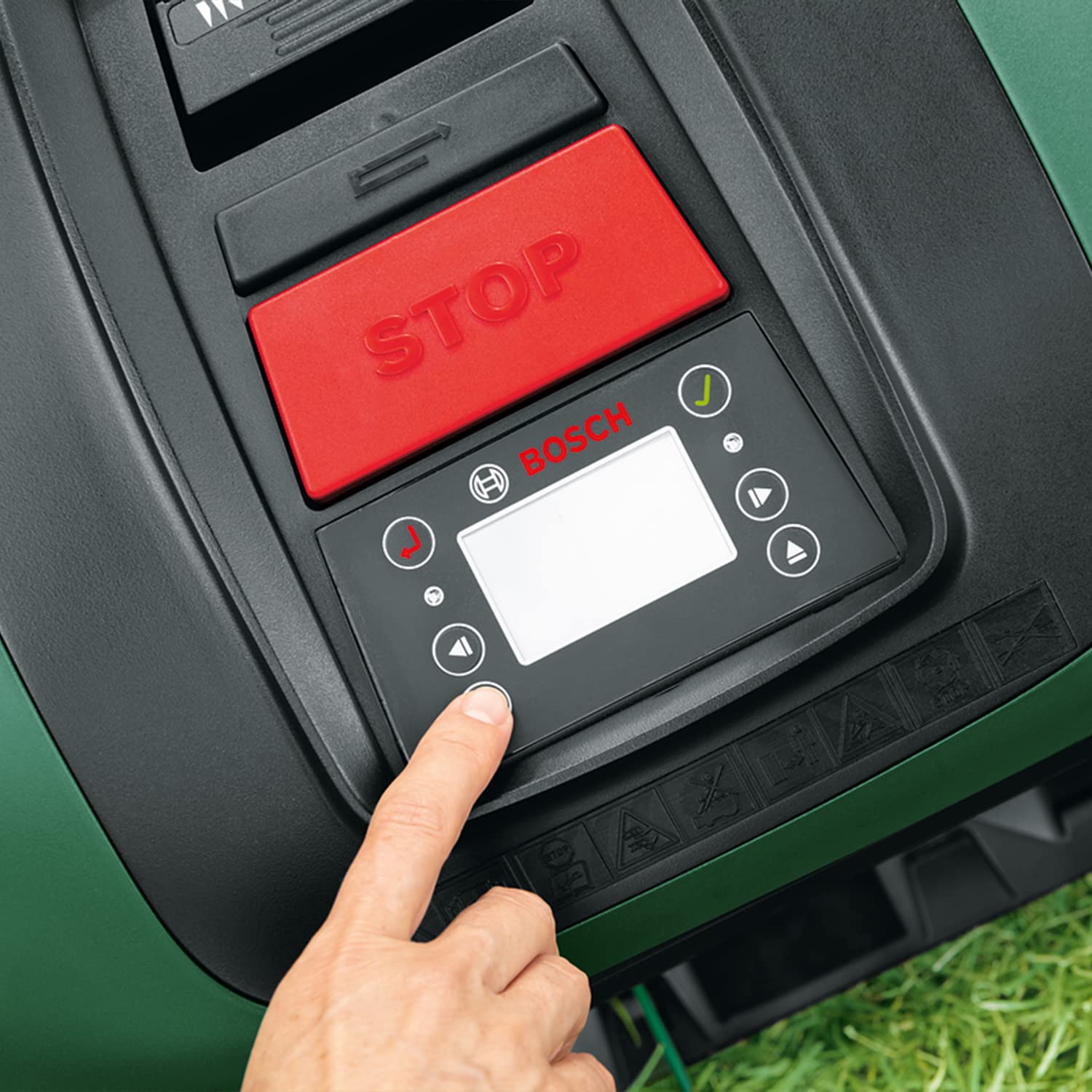 Bosch Home and Garden Indego XS 300 Robot Lawnmower (with Integrated 18 V Battery, Charging Station Included, Cutting Width 19 cm, for Lawns up to 300 m², in Box) Black, Green