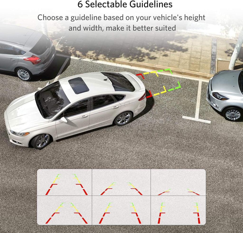 Digital Kabellos Rückfahrkamera Set K7PRO unterstützt 2 Kameras, Funk Rückfahrkameras mit Stabilem Signal, 5" HD Monitor, Drahtlose Rückfahrkamera mit IP68 Wasserdichter Kamera, Nachtsicht
