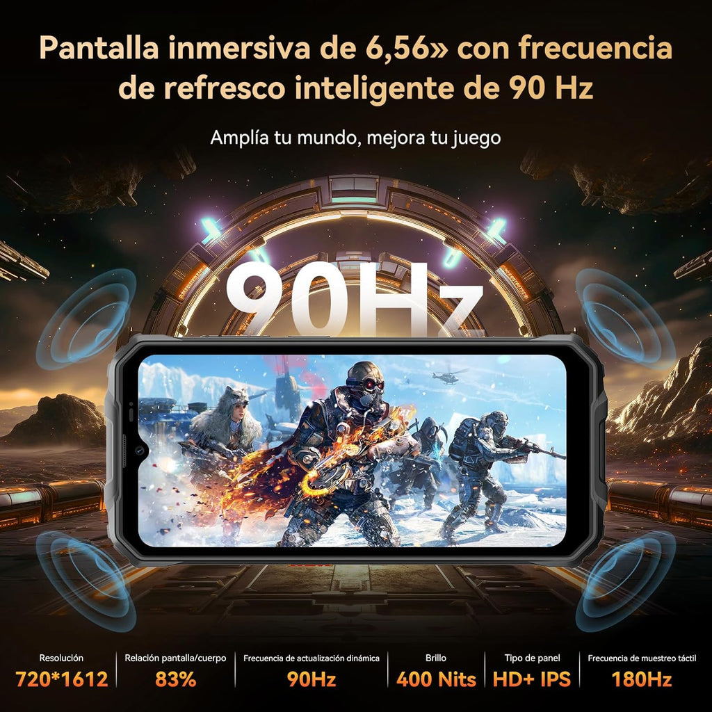 OSCAL Marine 2 Outdoor Handy Ohne Vertrag 2025, 11000mAh 12GB+64GB/2TB, Android 15 Outdoor Smartphone, 6.56" HD+ 90Hz, 16MP+8MP AI Kamera Baustellenhandy, IP69K Wasserdicht, Dual SIM 4G/NFC/OTG/GPS