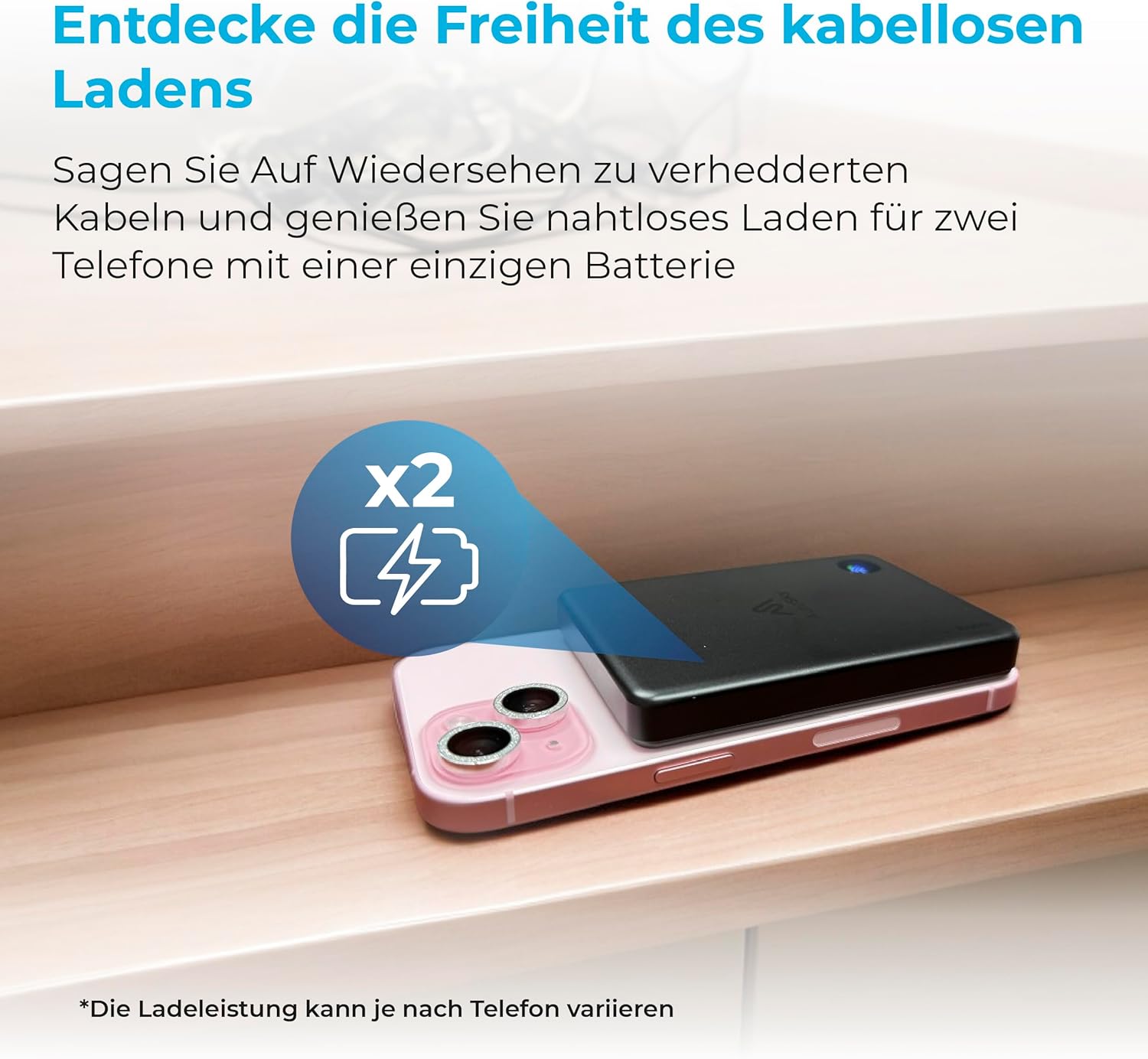 AutoSky Magnetische Powerbank 10.000 mAh | Kabellos & USB-C | LED Display (APB-200)