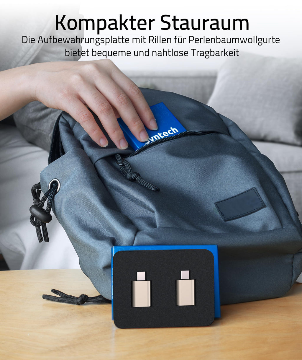 Syntech USB-C-auf-USB-Adapter, 2 USB-C-Stecker-auf-USB-3-Buchsen-Adapter, kompatibel mit iPhone 16 Pro Max iMac iPad Pro 2021, MacBook Air Pro 2020 und Anderen Typ-C-/Thunderbolt-3-Geräten, Blau