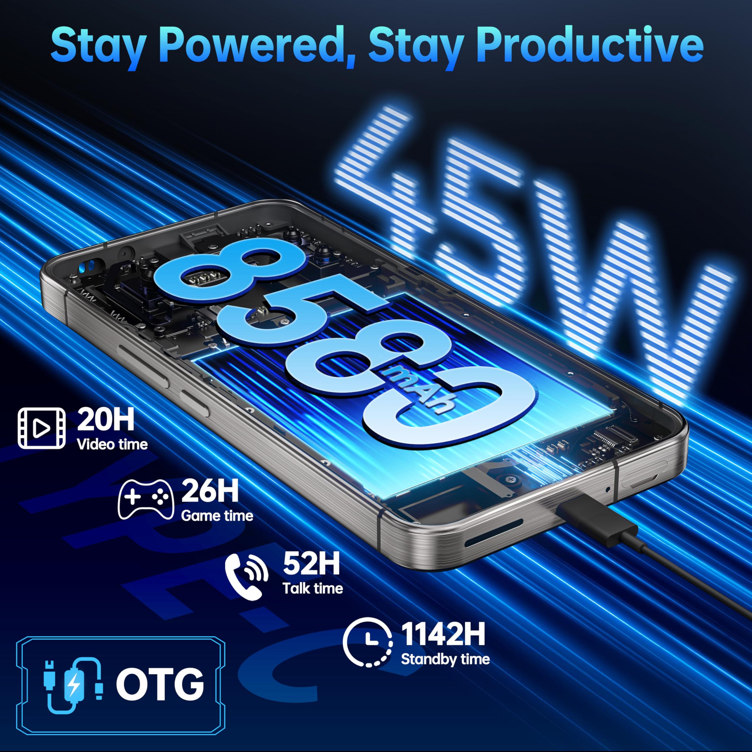 OUKITEL WP200 Pro 5G Outdoor Handy - Android 15 72GB+1TB Smartphone mit SmartWatch, 6,7” AMOLED FHD+ 120 Hz Wasserdicht Ohne Vertrag 8580mAh/45W, 108MP Kamera, 5G Dual SIM/NFC/WiFi 6 - Grün