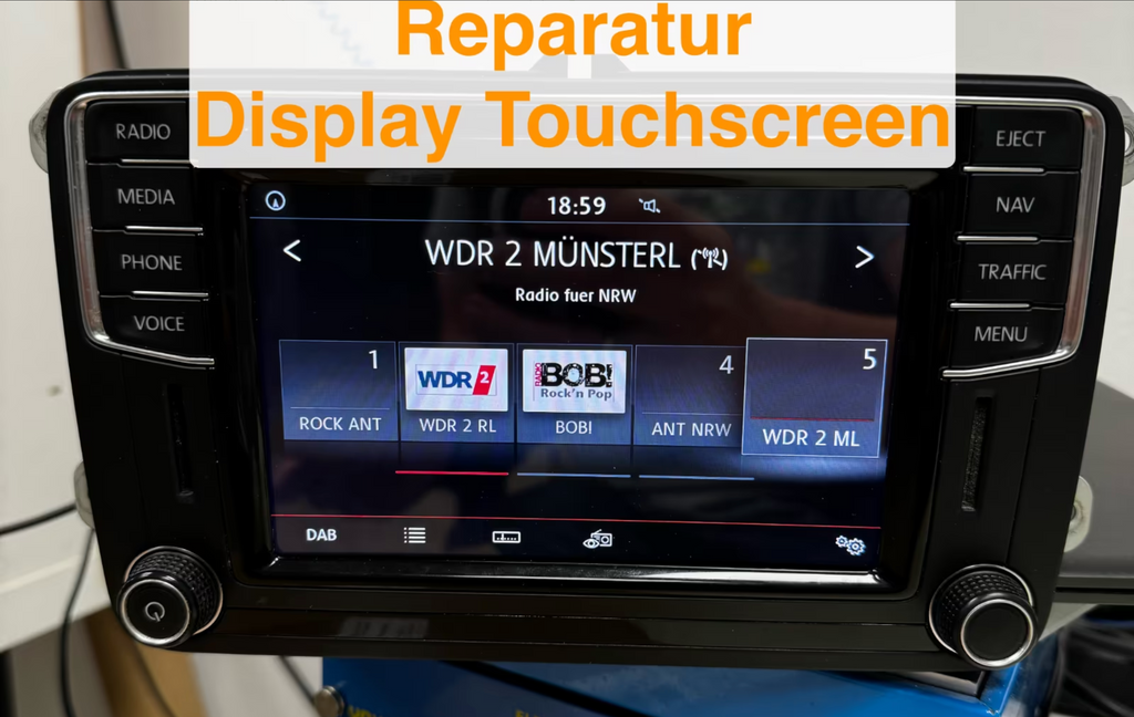 Reparaturservice für VW / Skoda Discover Media MIB2 PQ &amp; Composition Media PQ Ghost Touch NAVI