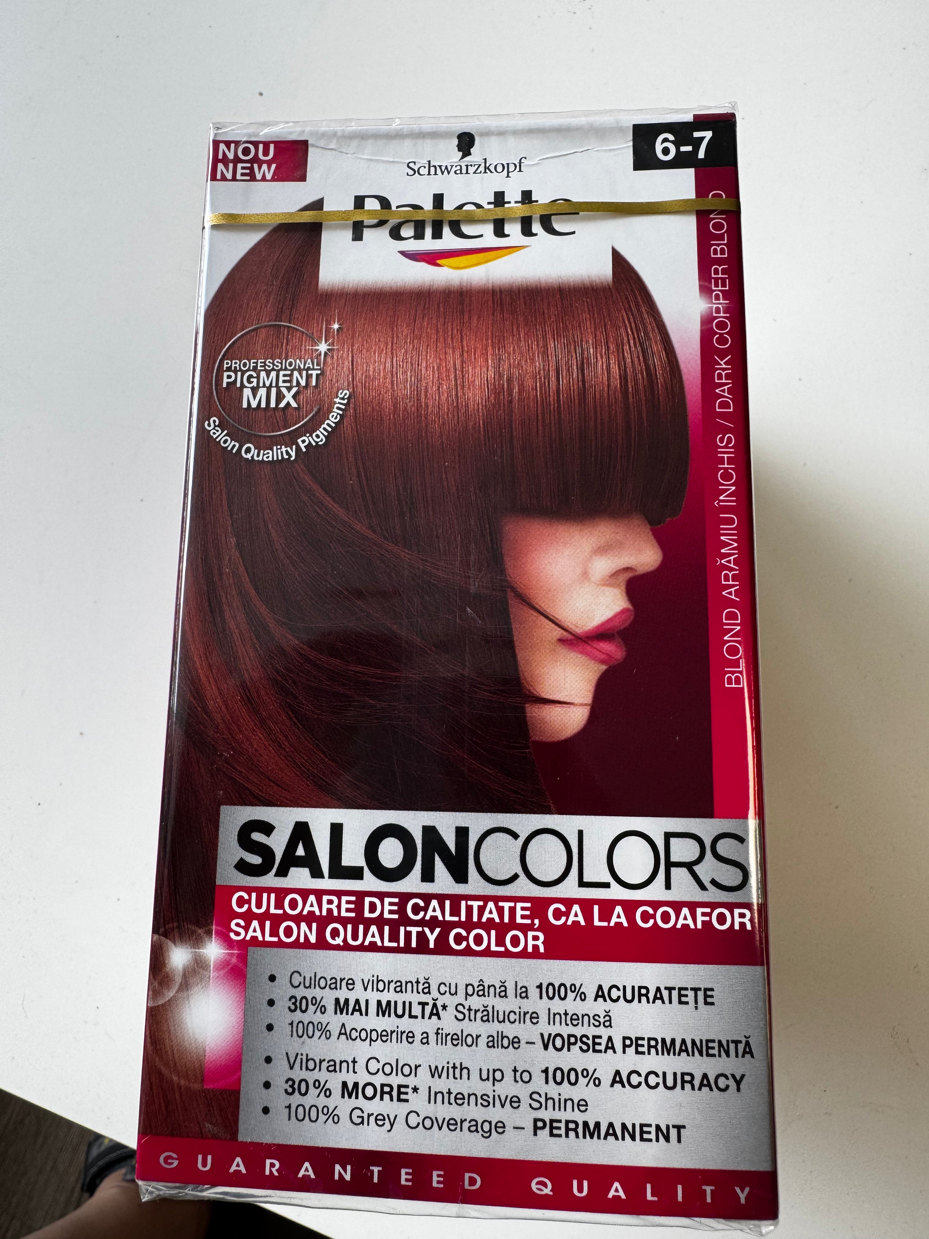 3er-Pack Schwarzkopf Palette SalonColors 6-7 (Dark Copper Blond / Dunkel-Kupferblond) – Restposten MHD überschritten
