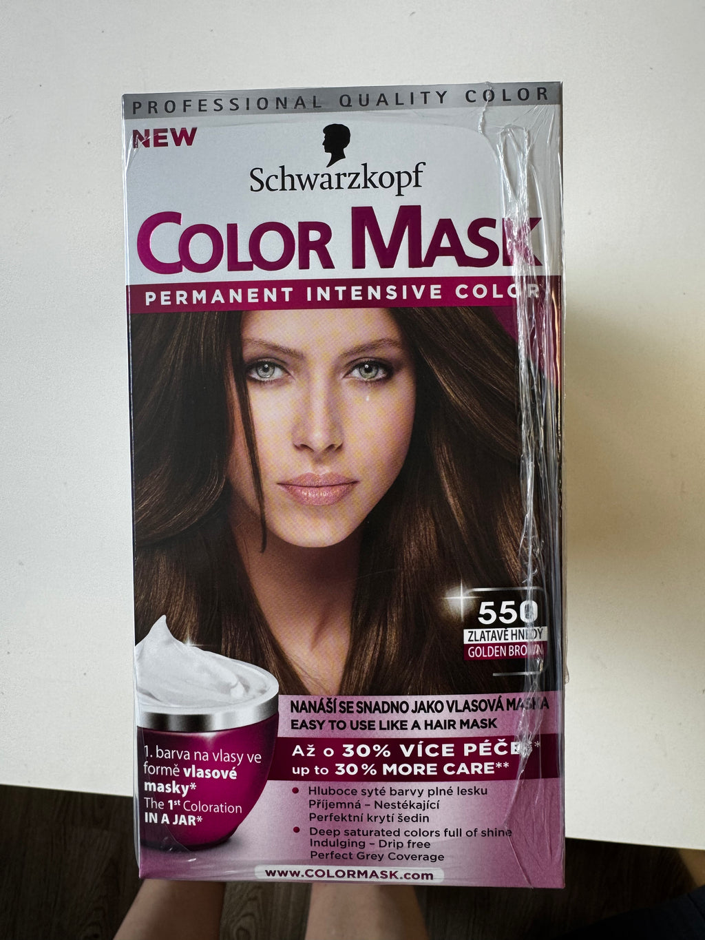 3er-Pack Schwarzkopf Color Mask 550 Golden Brown / Goldbraun (Restposten MHD überschritten)