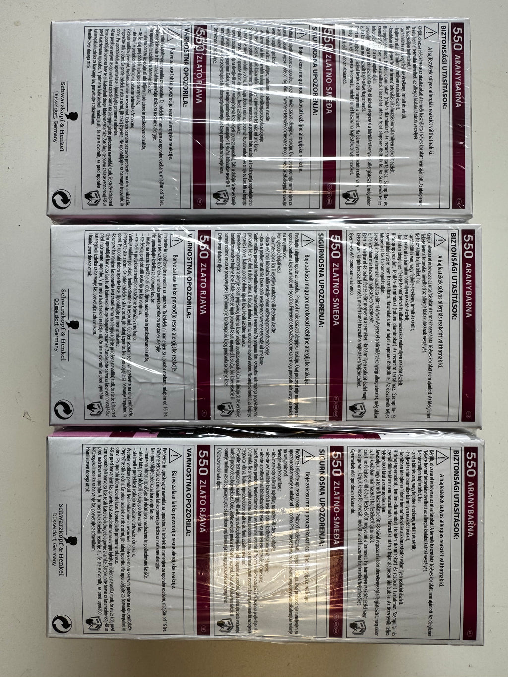 3er-Pack Schwarzkopf Color Mask 550 Golden Brown / Goldbraun (Restposten MHD überschritten)