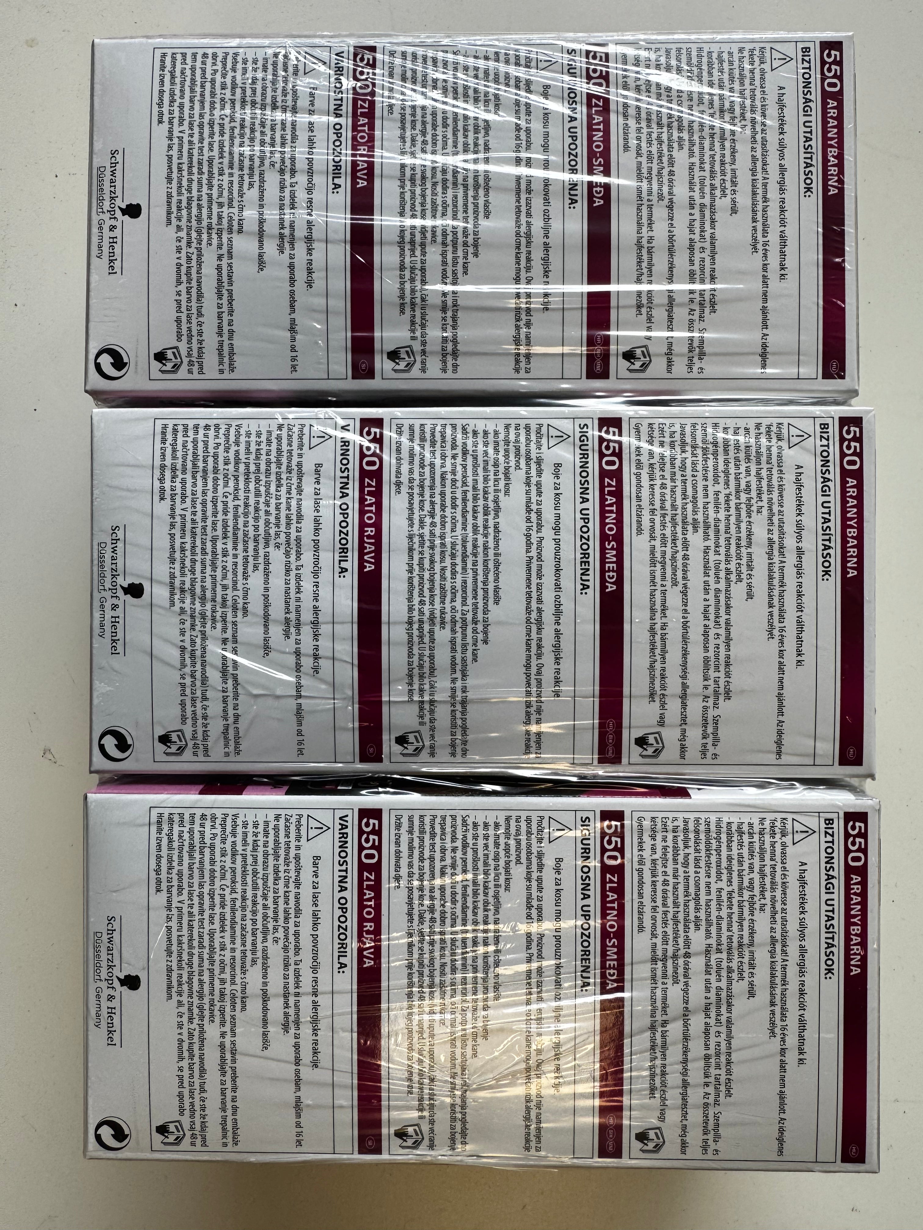 3er-Pack Schwarzkopf Color Mask 550 Golden Brown / Goldbraun (Restposten MHD überschritten)