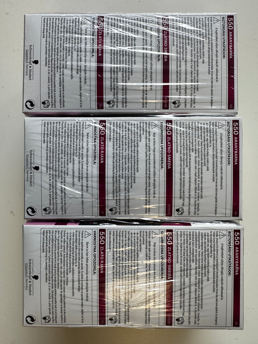 3er-Pack Schwarzkopf Color Mask 550 Golden Brown / Goldbraun (Restposten MHD überschritten)